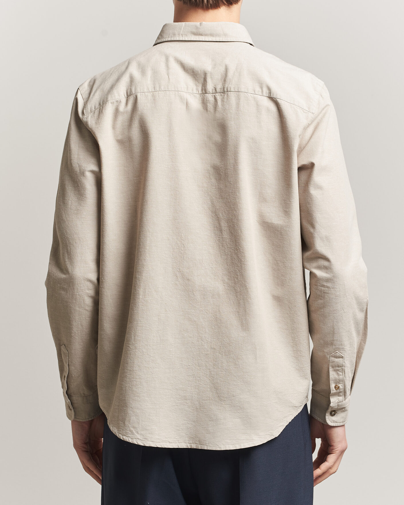 A.P.C. Harris Cotton/Linen Shirt Sage Green at CareOfCarl.com