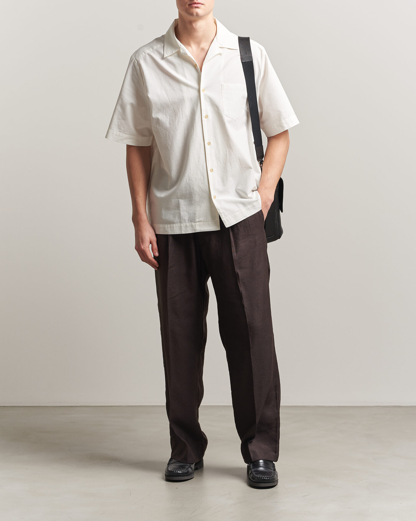 Men | Shirts | A.P.C. | Jude Cotton/Linen Short Sleeve Shirt White
