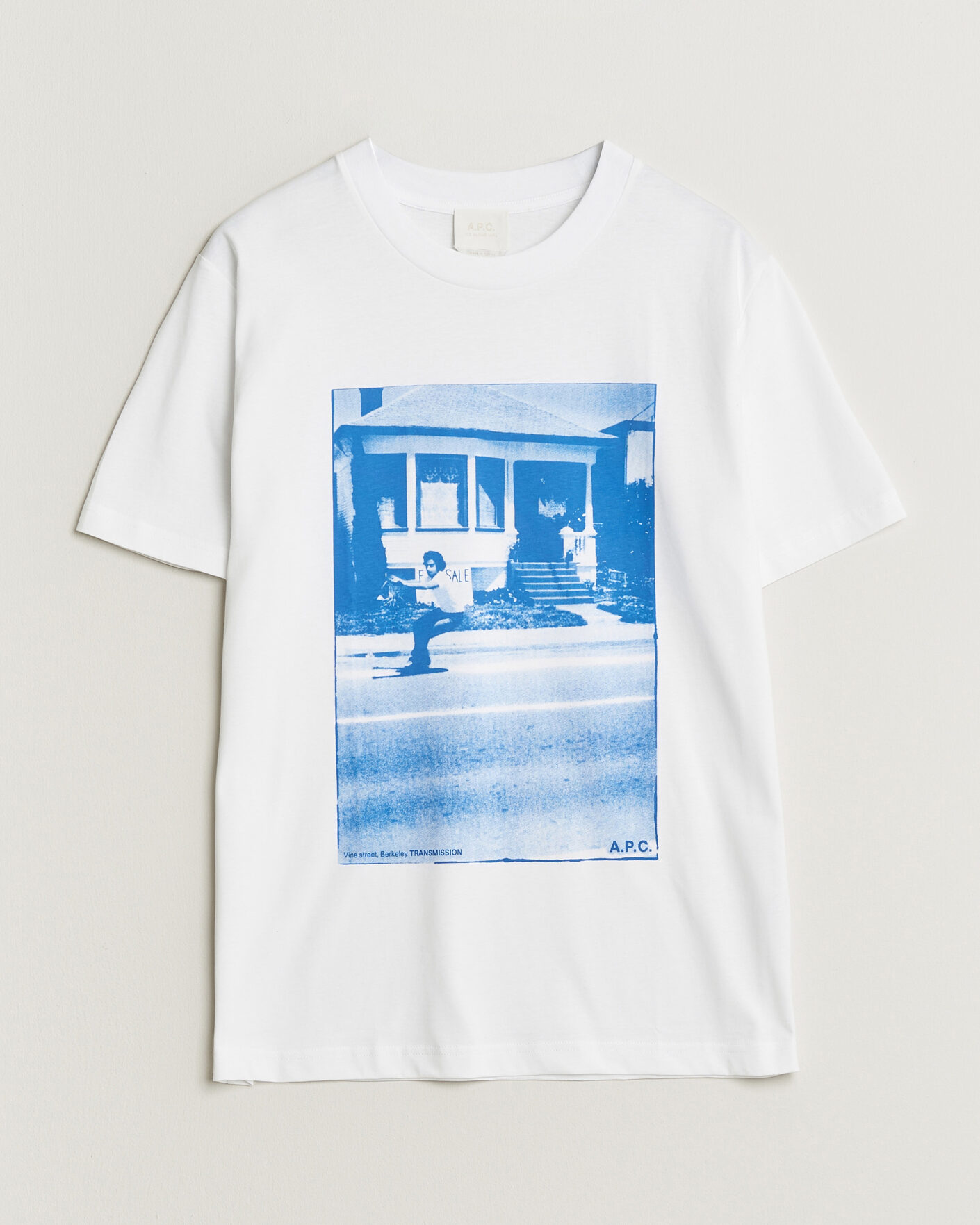 Men | T-Shirts | A.P.C. | Cali Printed T-Shirt Blue