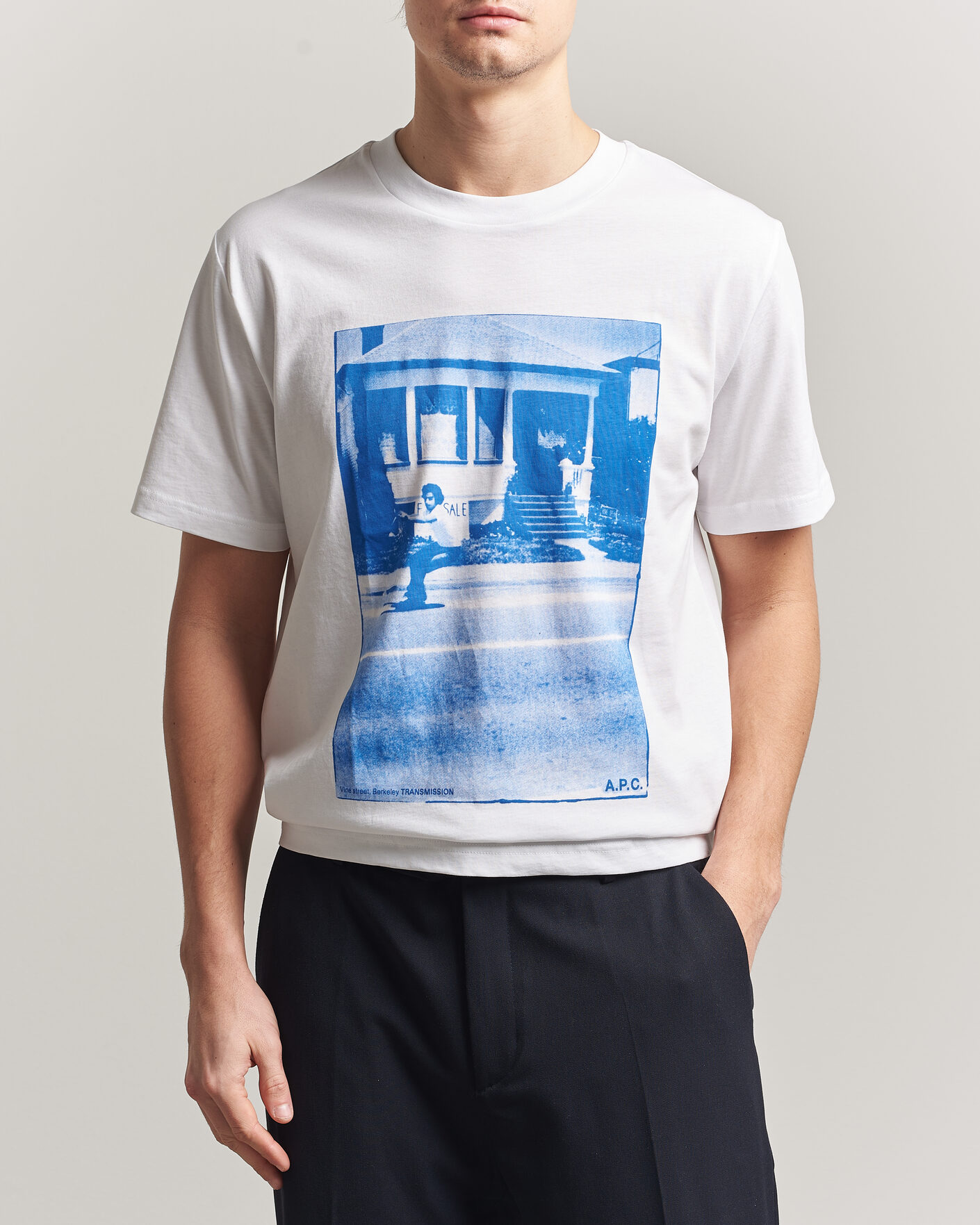 Men | T-Shirts | A.P.C. | Cali Printed T-Shirt Blue