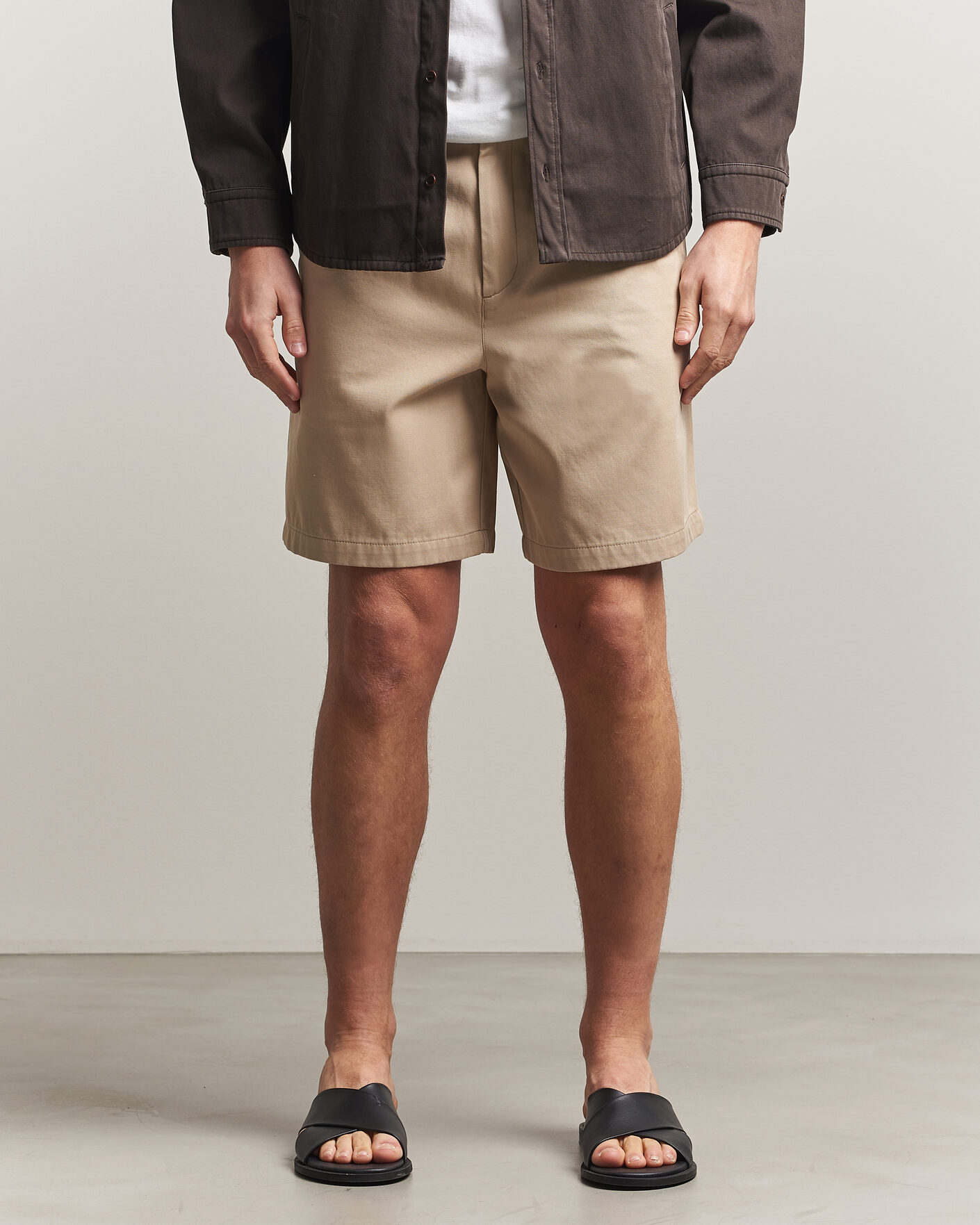 RRL Officers Flat Shorts New Military Khaki at CareOfCarl.com