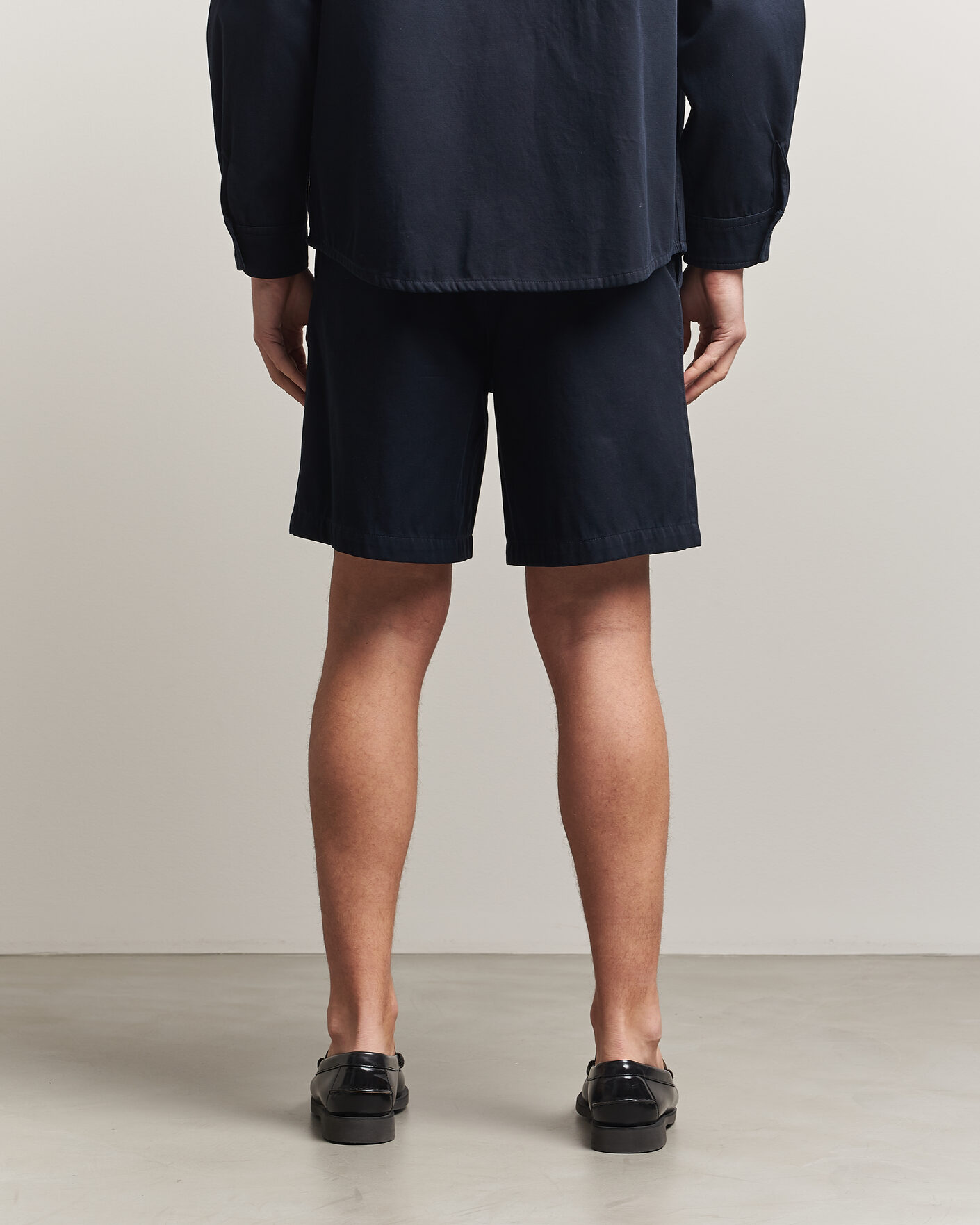 A.P.C. Otis Cotton Chino Shorts Dark Navy at CareOfCarl.com