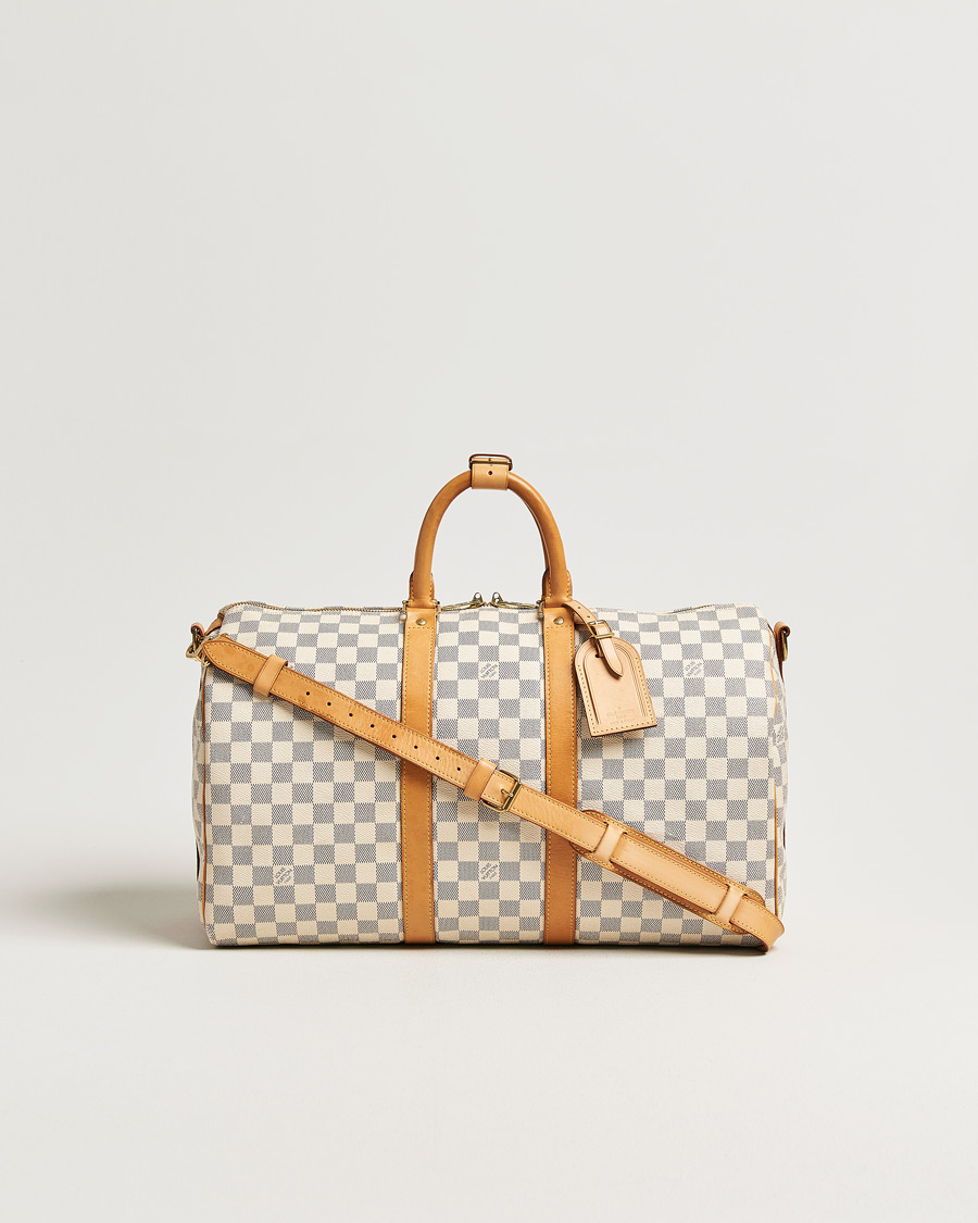 Men | Pre-Owned & Vintage Bags | Louis Vuitton Pre-Owned | Keepall Bandouliére Damier Azur