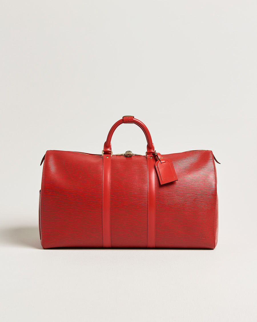 Men | Pre-Owned & Vintage Bags | Louis Vuitton Pre-Owned | Keepall 50 Epi Leather Red