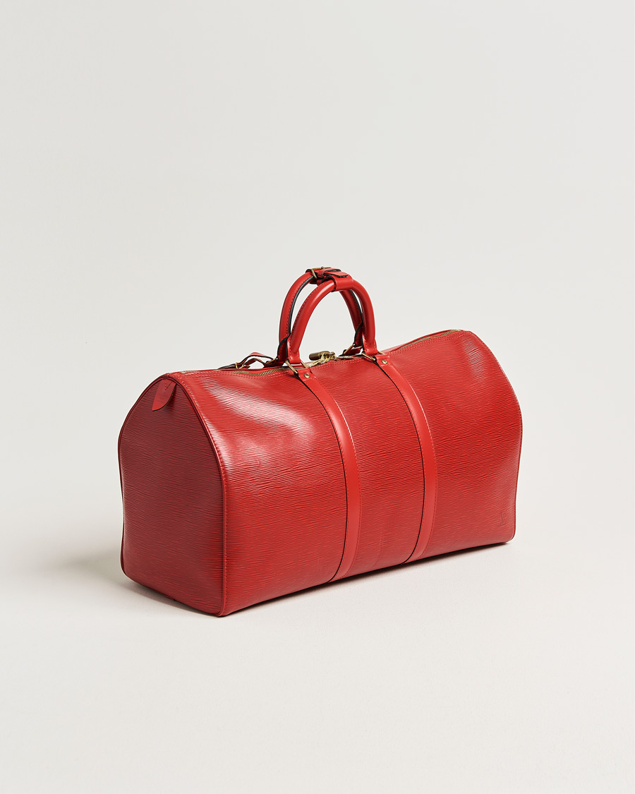 Men | Pre-Owned & Vintage Bags | Louis Vuitton Pre-Owned | Keepall 50 Epi Leather Red