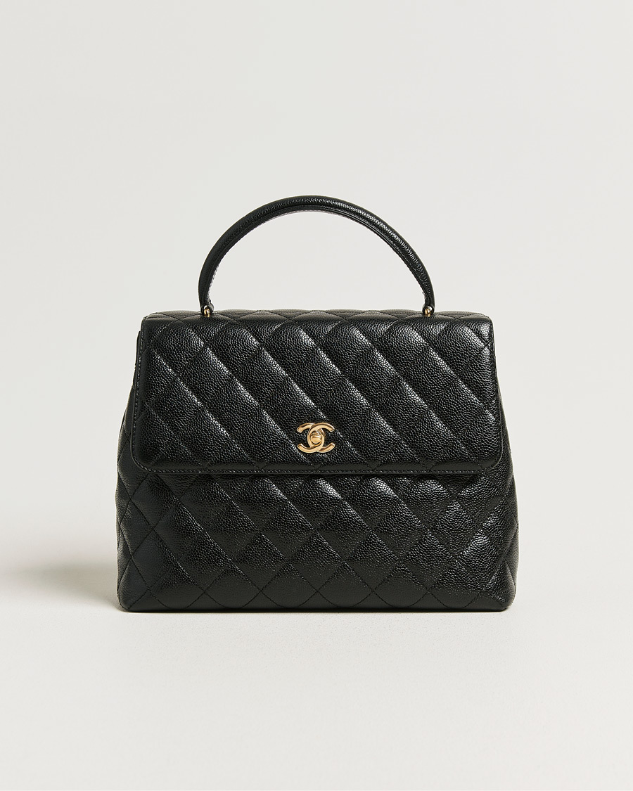 Men | Pre-Owned & Vintage Bags | Chanel Pre-Owned | Kelly Top Handle Bag Caviar Black