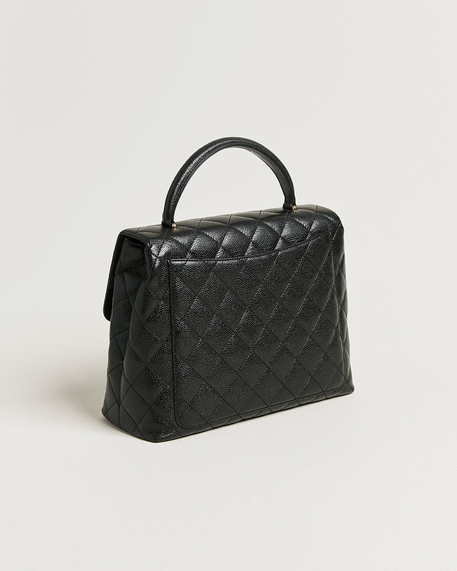 Men | Pre-Owned & Vintage Bags | Chanel Pre-Owned | Kelly Top Handle Bag Caviar Black