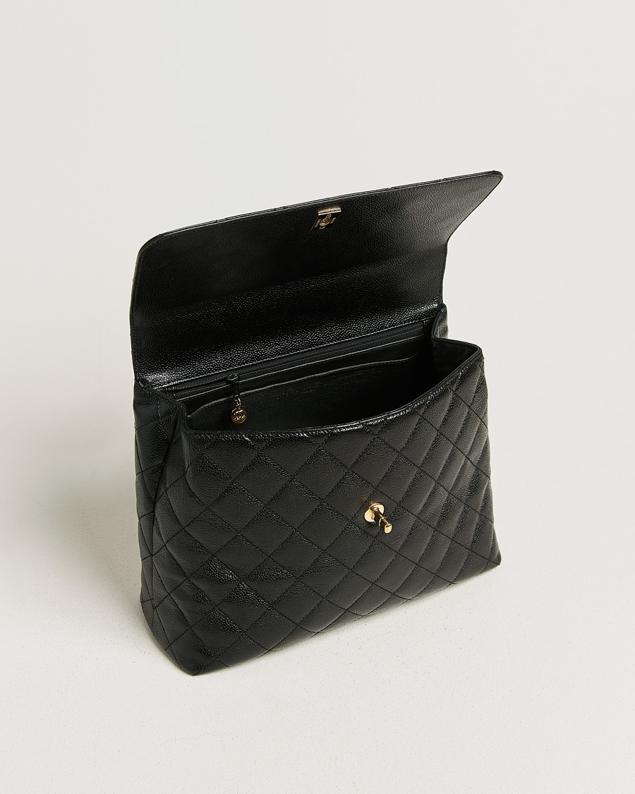 Men | Pre-Owned & Vintage Bags | Chanel Pre-Owned | Kelly Top Handle Bag Caviar Black