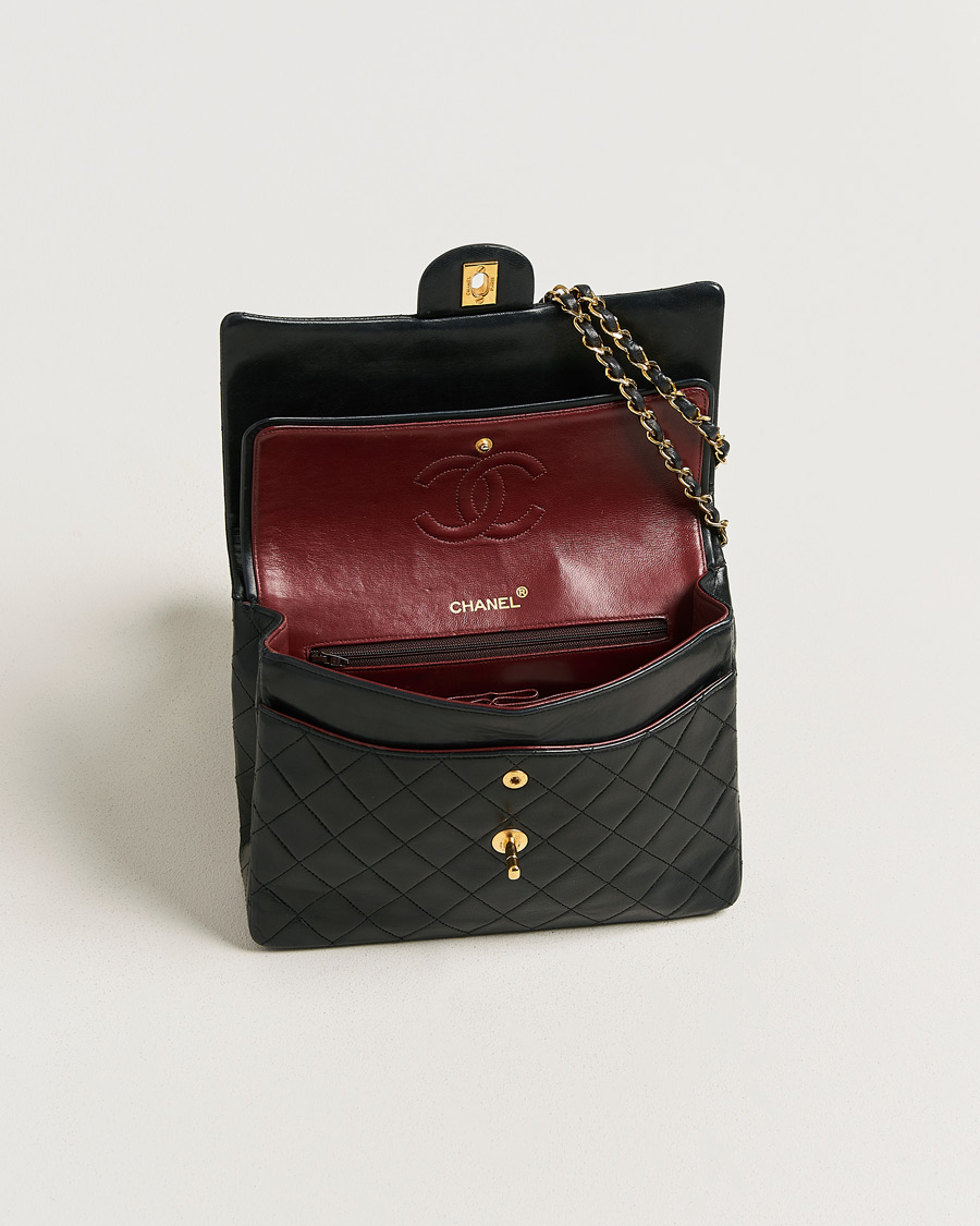 Men | Pre-Owned & Vintage Bags | Chanel Pre-Owned | Single Flap Bag Lambskin Black