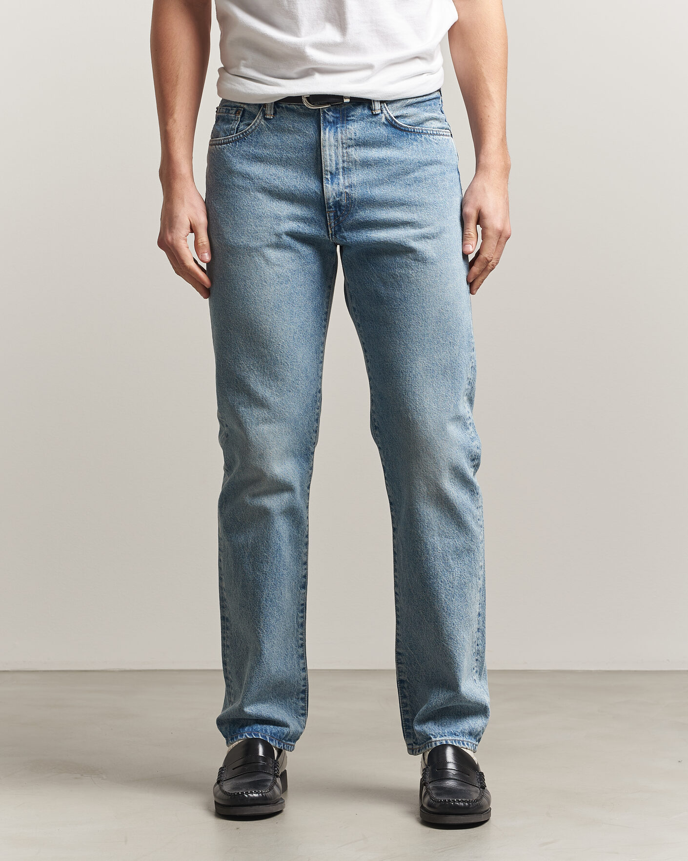 Men | Trousers | EDWIN | Regular Straight Jeans Used Light Blue