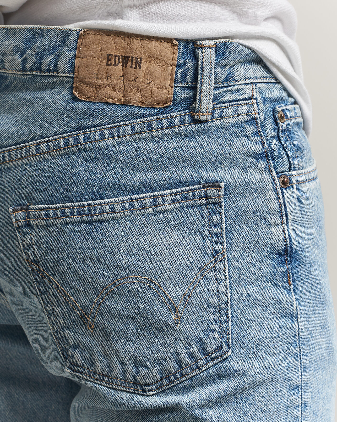 Men | Trousers | EDWIN | Regular Straight Jeans Used Light Blue