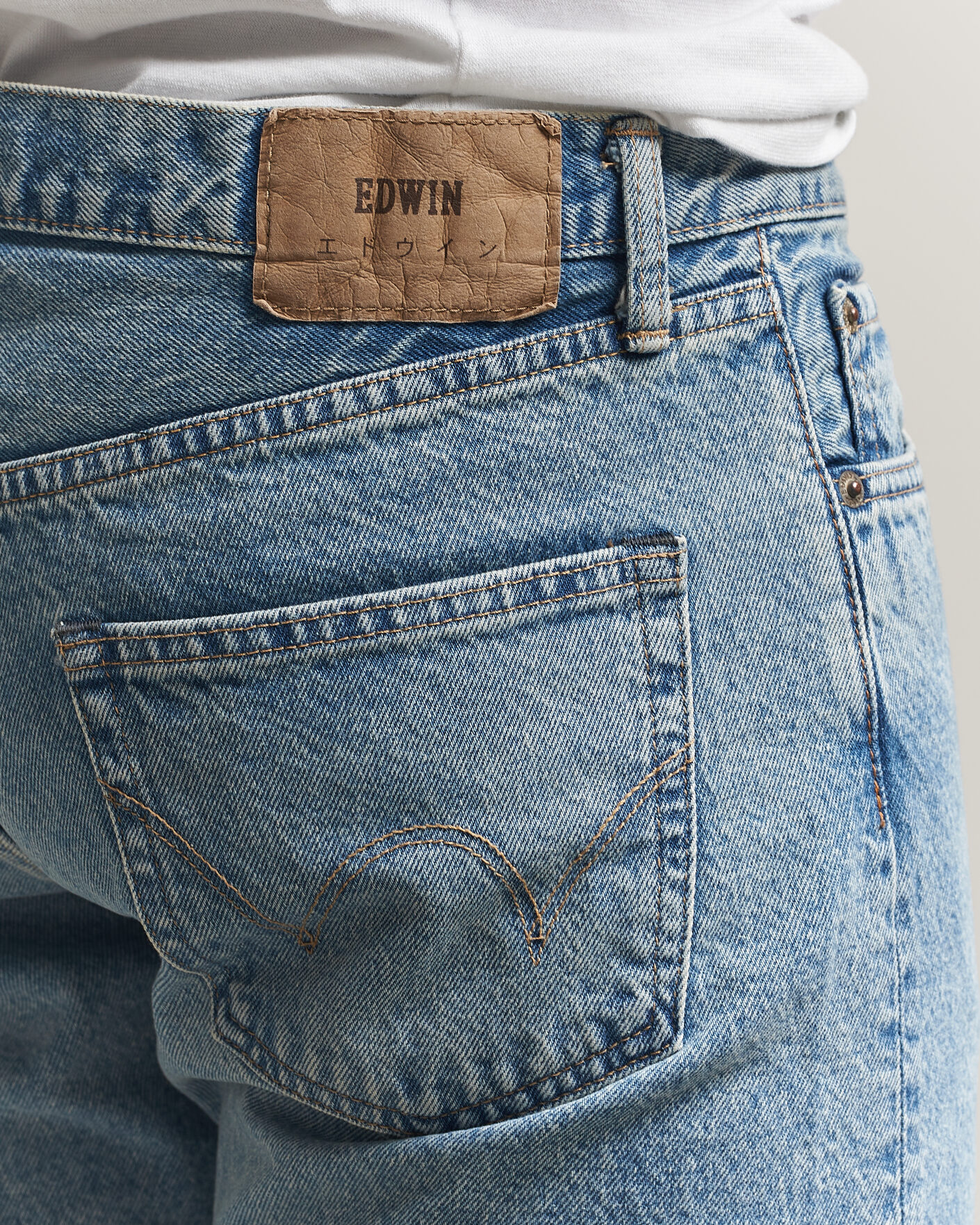 Men | Trousers | EDWIN | Regular Tapered Jeans Used Light Blue