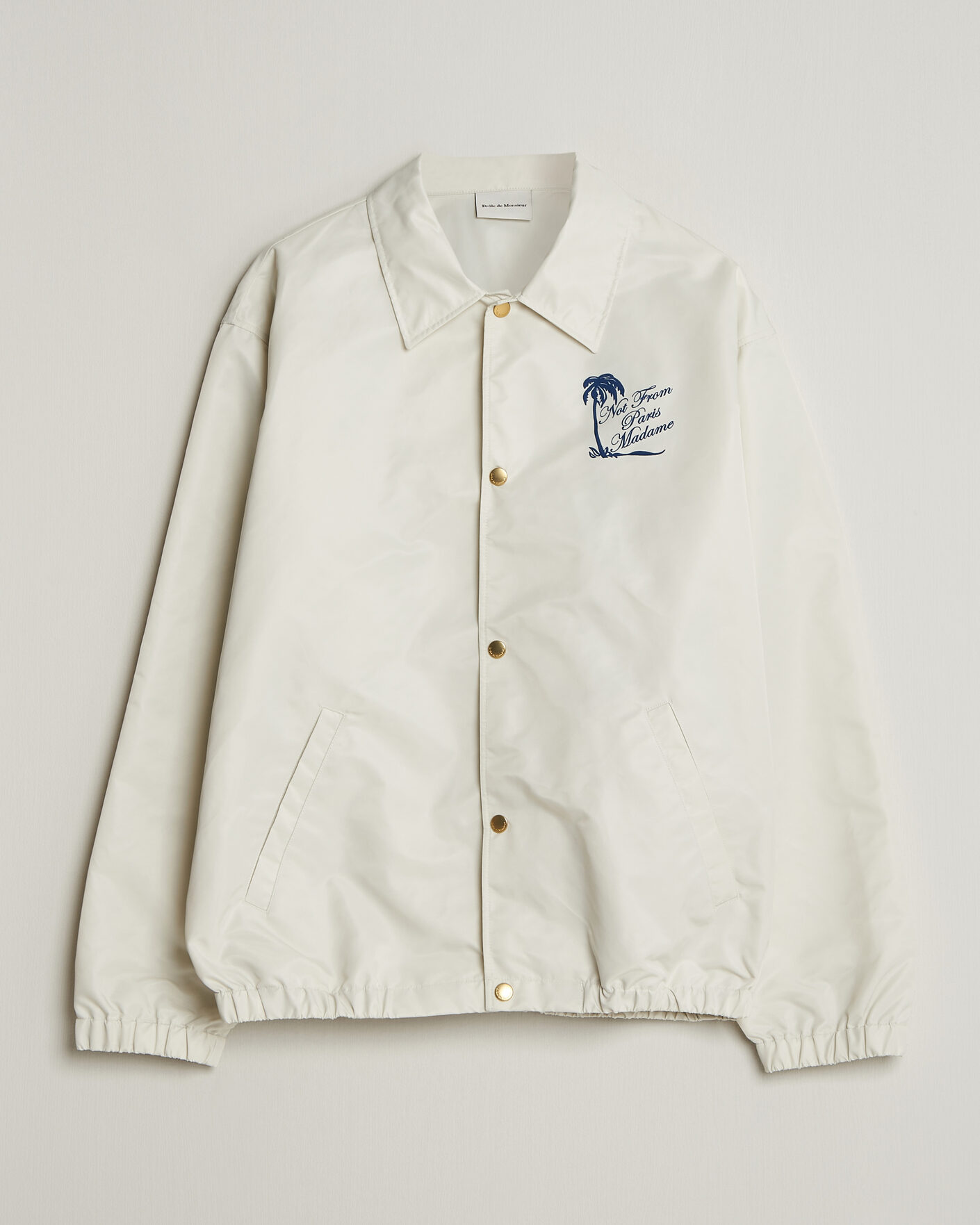 Drôle de Monsieur Palmier Slogan Coach Jacket Off White at