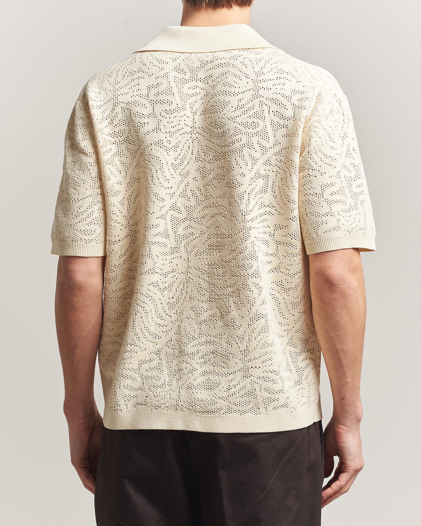 Men | Shirts | Drôle de Monsieur | Knitted Resort Shirt Off White