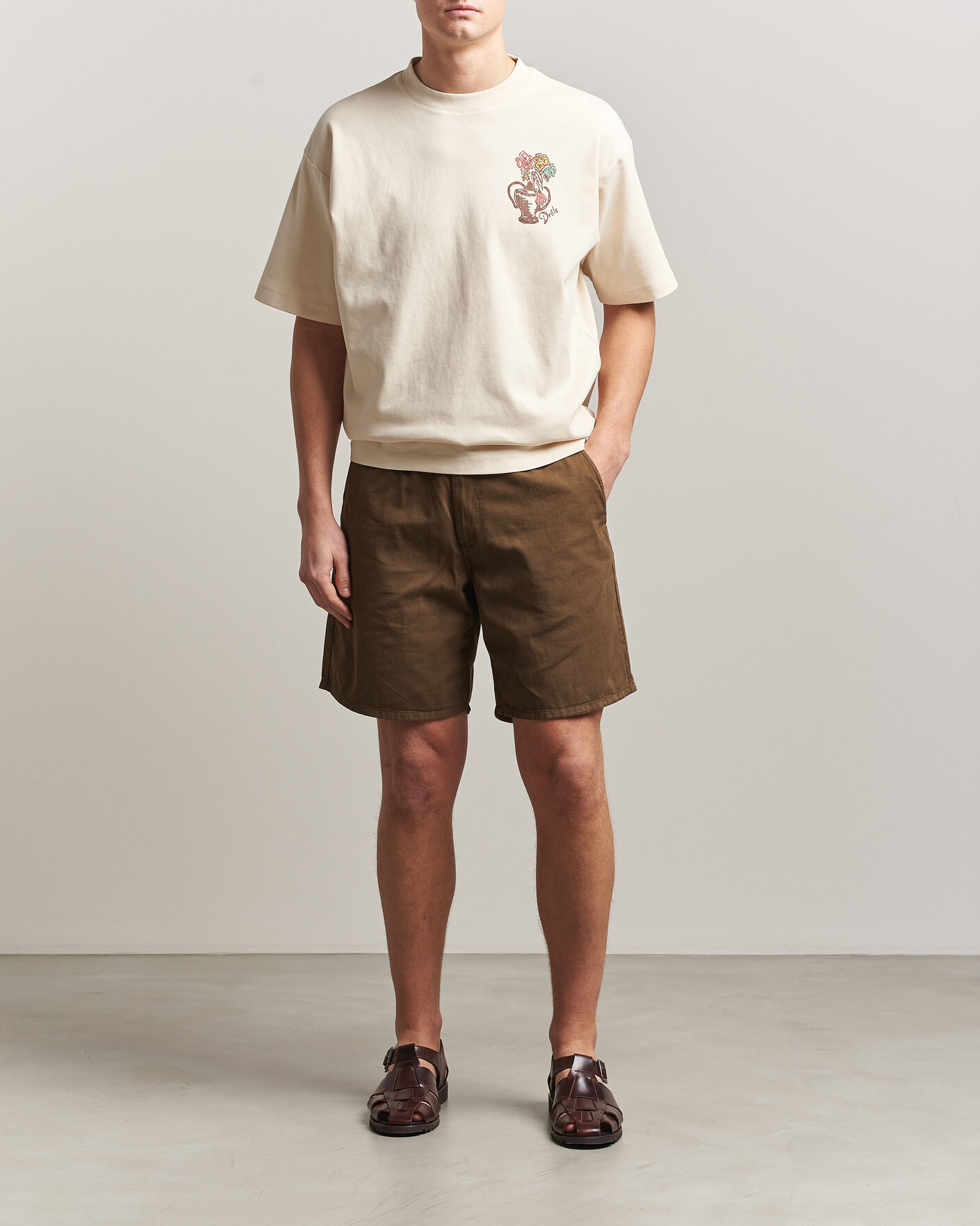 Men | T-Shirts | Drôle de Monsieur | Vase Havana T-Shirt Sand