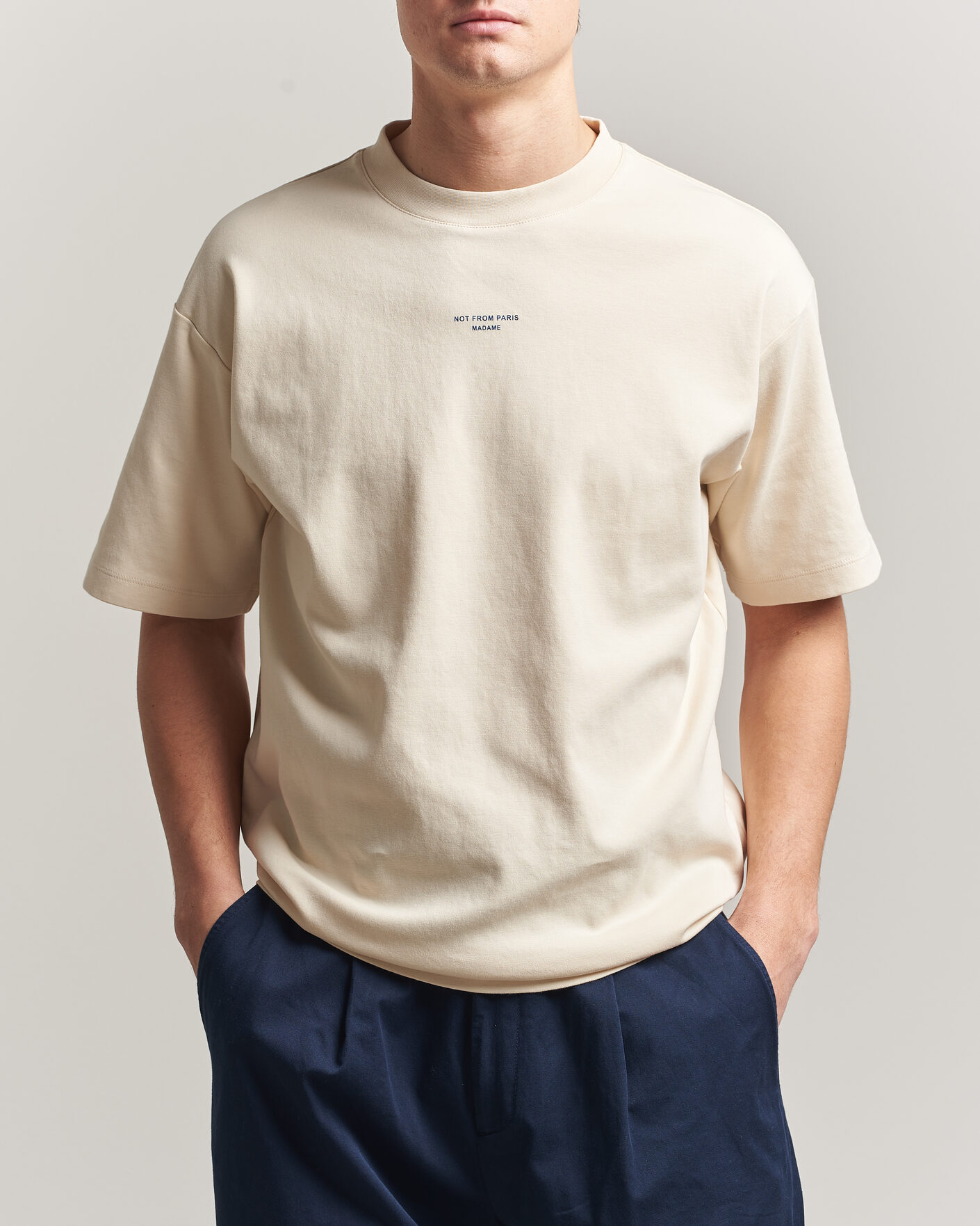 Men | T-Shirts | Drôle de Monsieur | Classic Slogan T-Shirt Sand