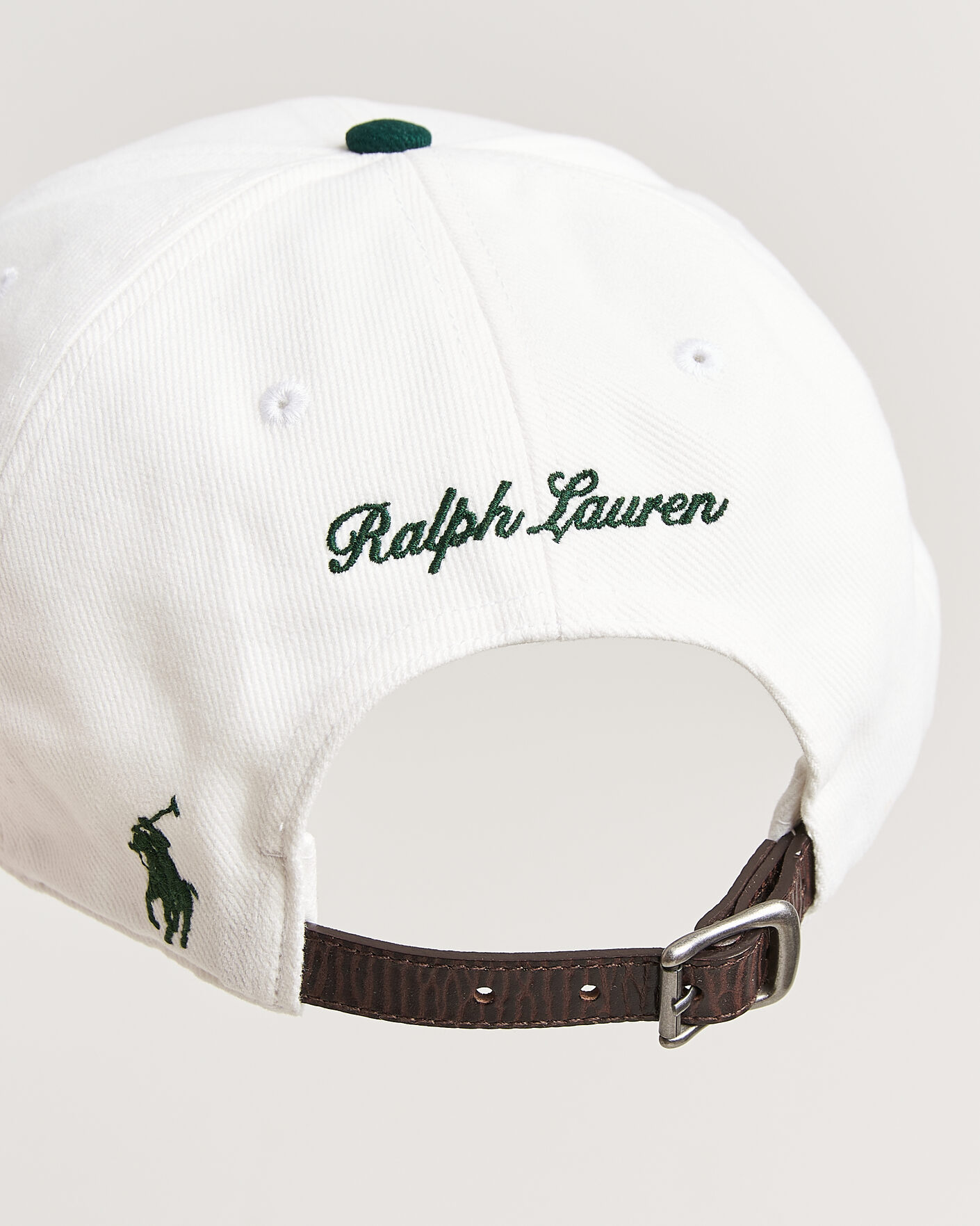 Polo Ralph Lauren Wimbledon Cap White/Moss Agate at CareOfCarl.com