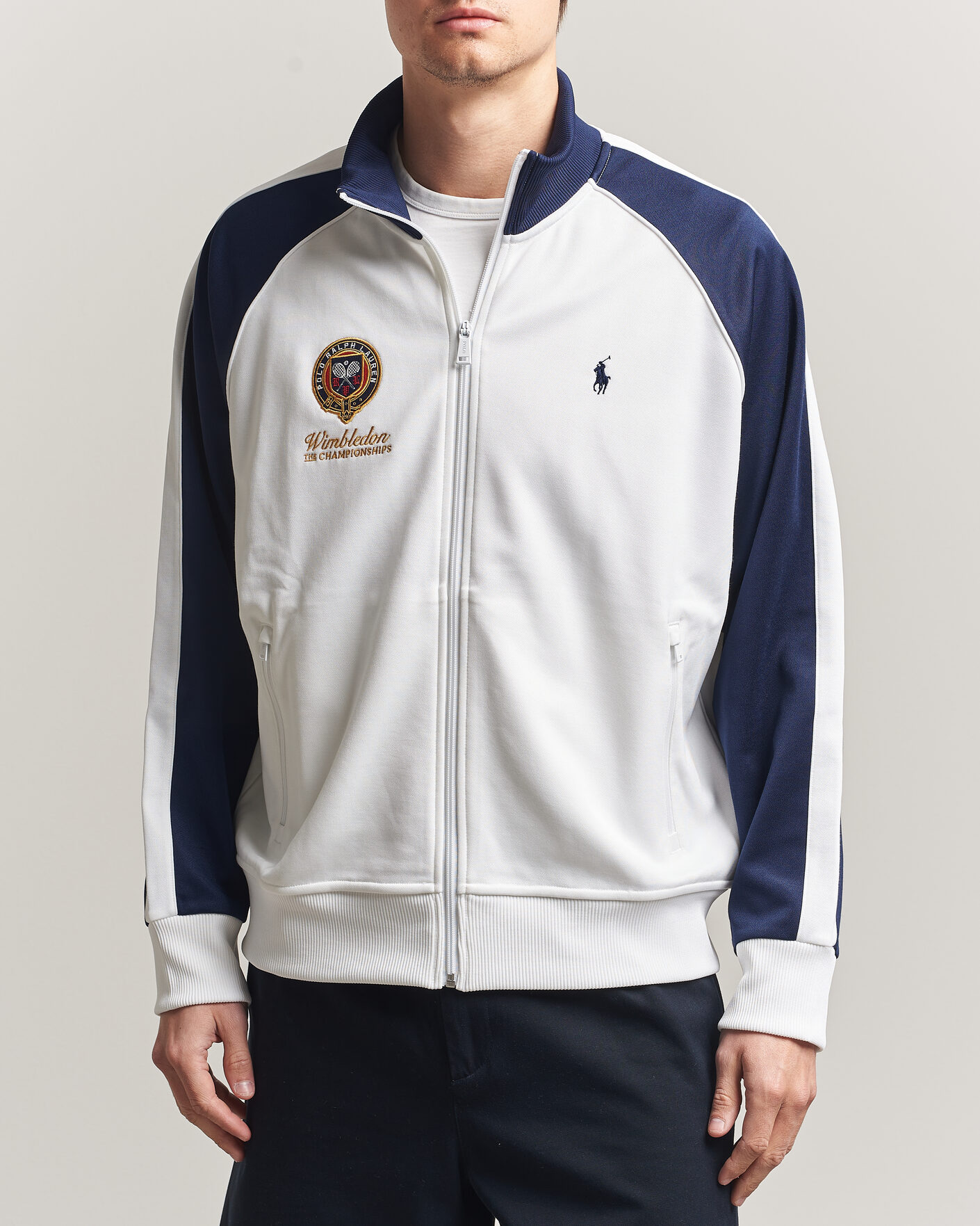 Polo Ralph Lauren ホワイト フーディ Double-Knit Full-Zip Hoodie