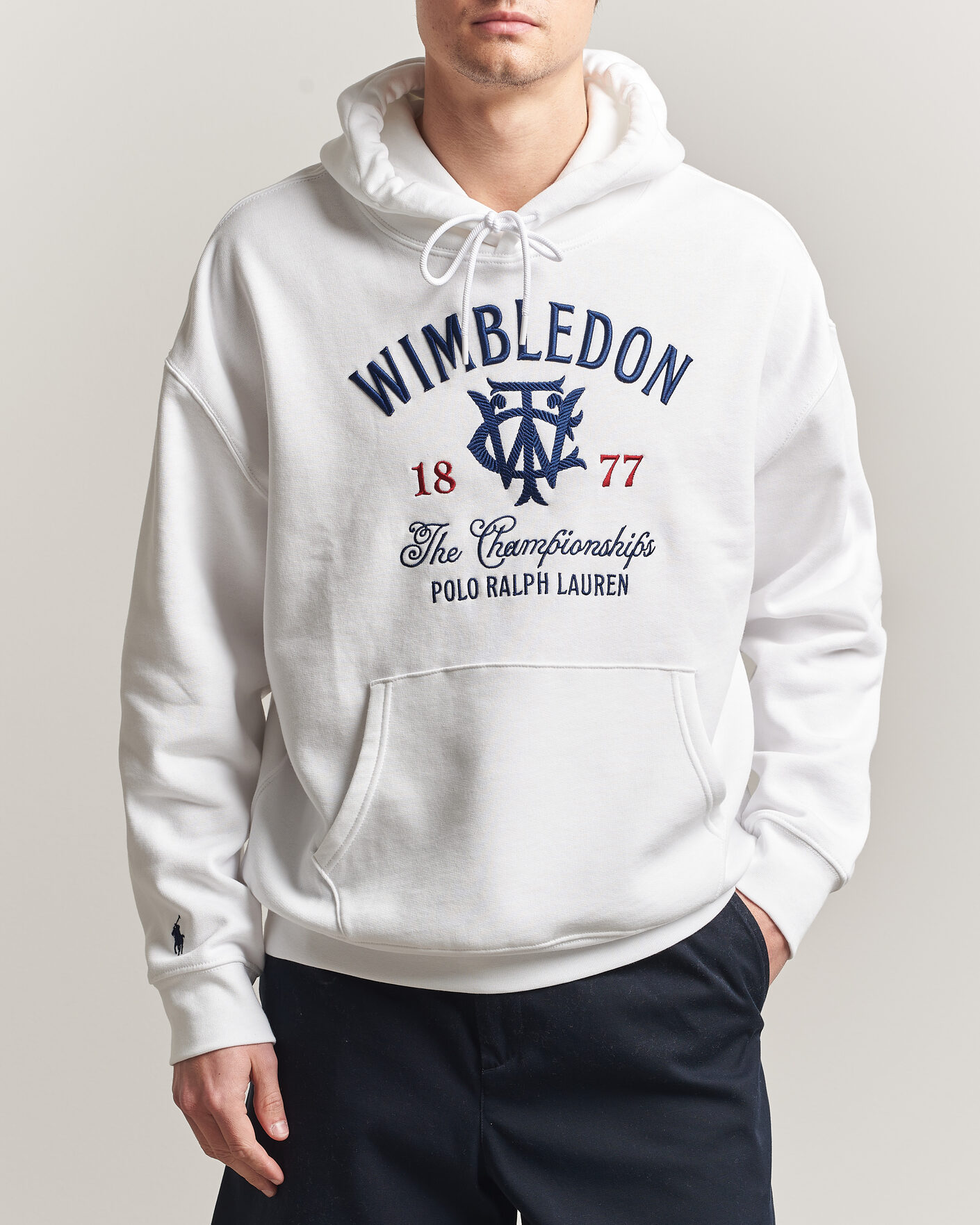 Polo Ralph Lauren Double Knitted Full-Zip Hoodie White at