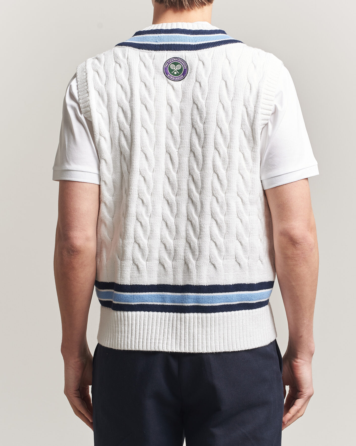Men | Sweaters & Knitwear | Polo Ralph Lauren | Cotton Cable Vest Cream Combo