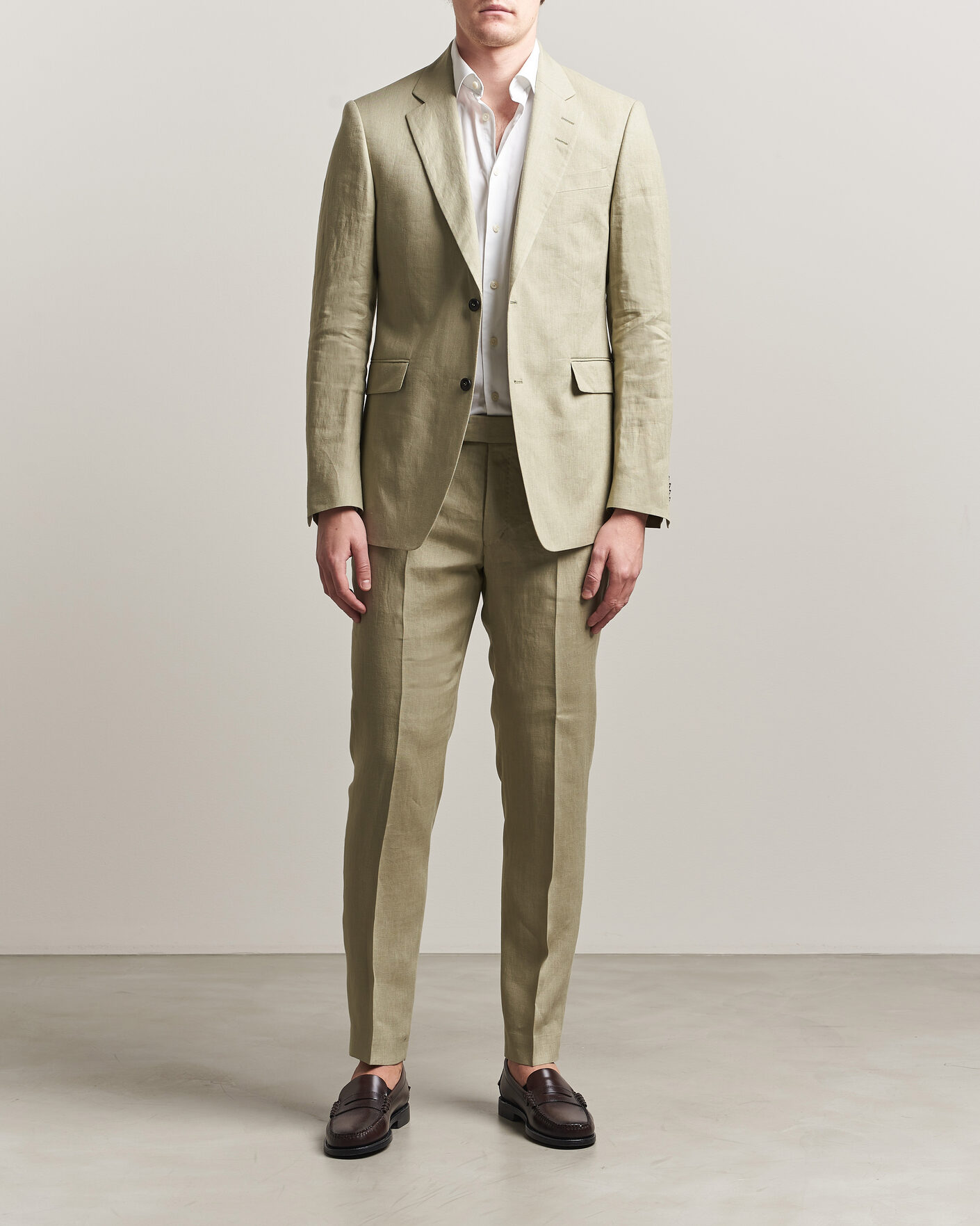 Men | Trousers | Tiger of Sweden | Tenuta Linen Suit Trousers Mole