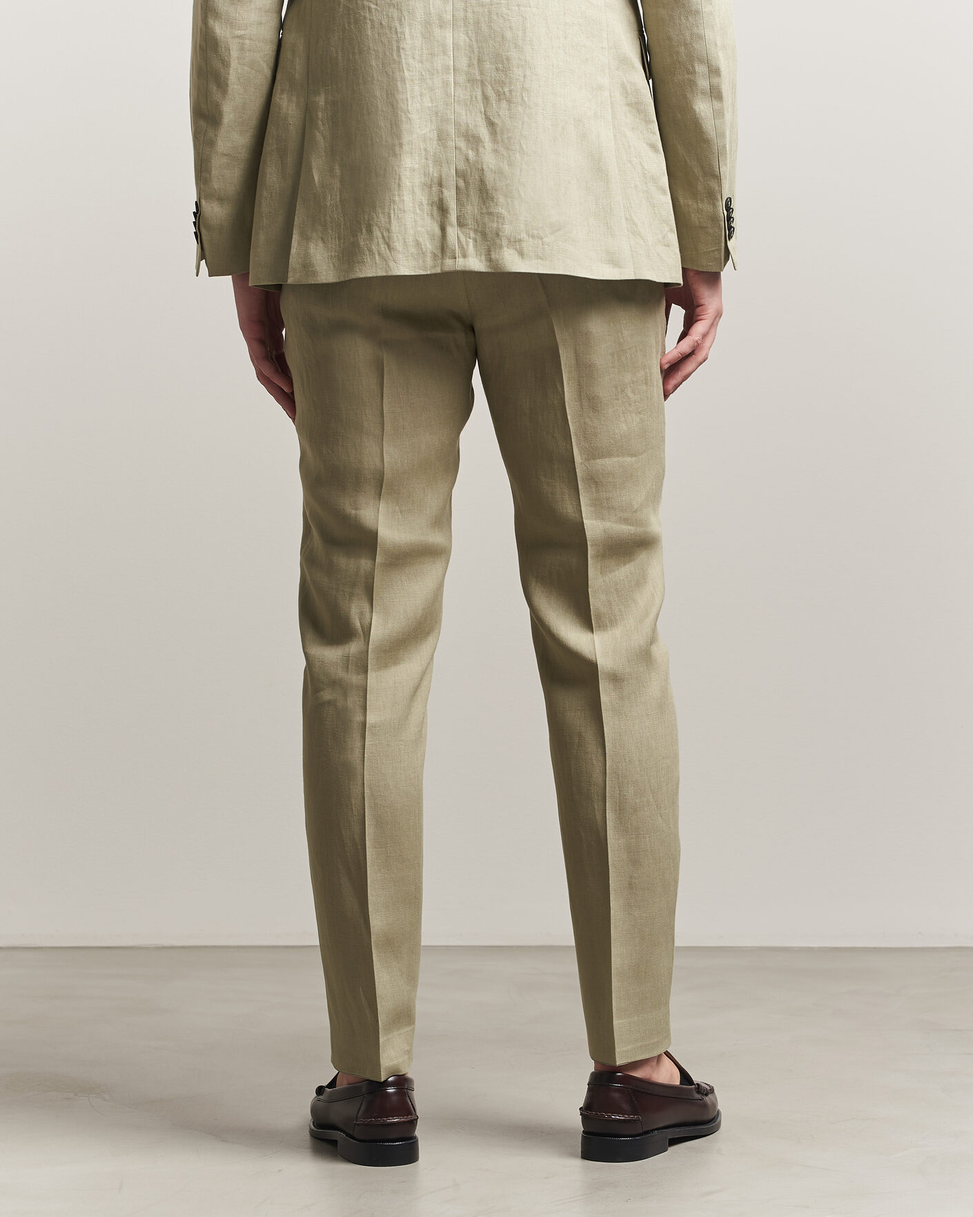 Men | Trousers | Tiger of Sweden | Tenuta Linen Suit Trousers Mole