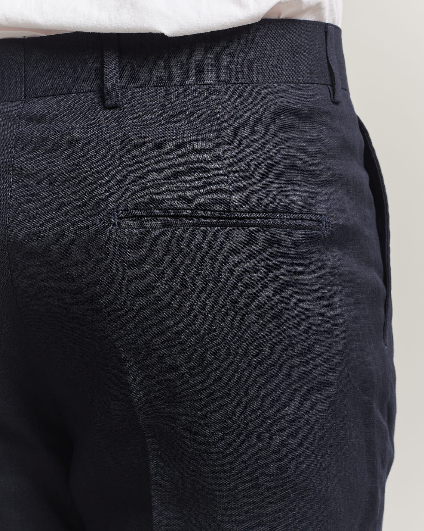 Men | Trousers | Tiger of Sweden | Tenuta Linen Suit Trousers Midnight Blue