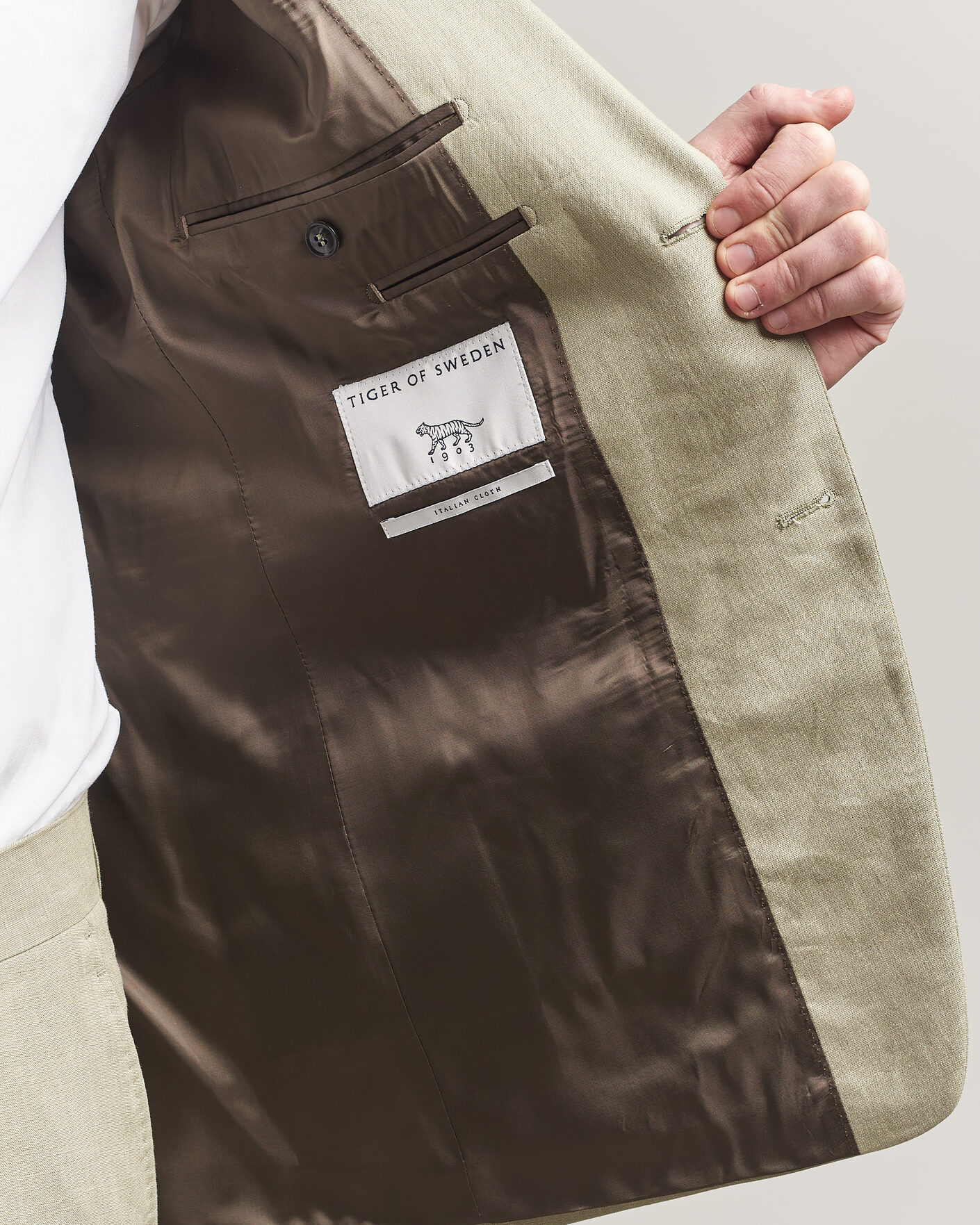 Men | Blazers | Tiger of Sweden | Justin Linen Suit Blazer Mole