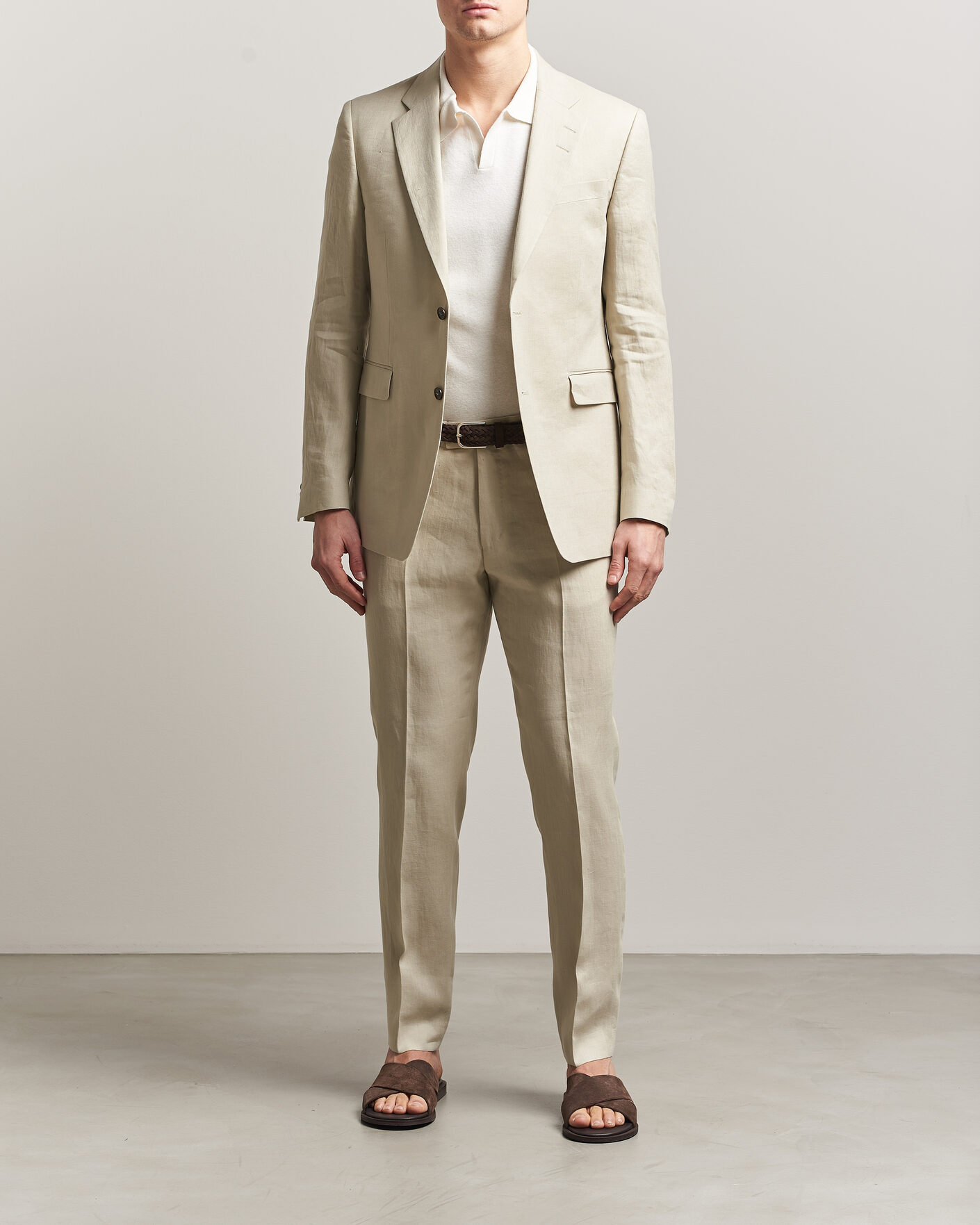 Men | Blazers | Tiger of Sweden | Justin Linen Suit Blazer Cream Sand