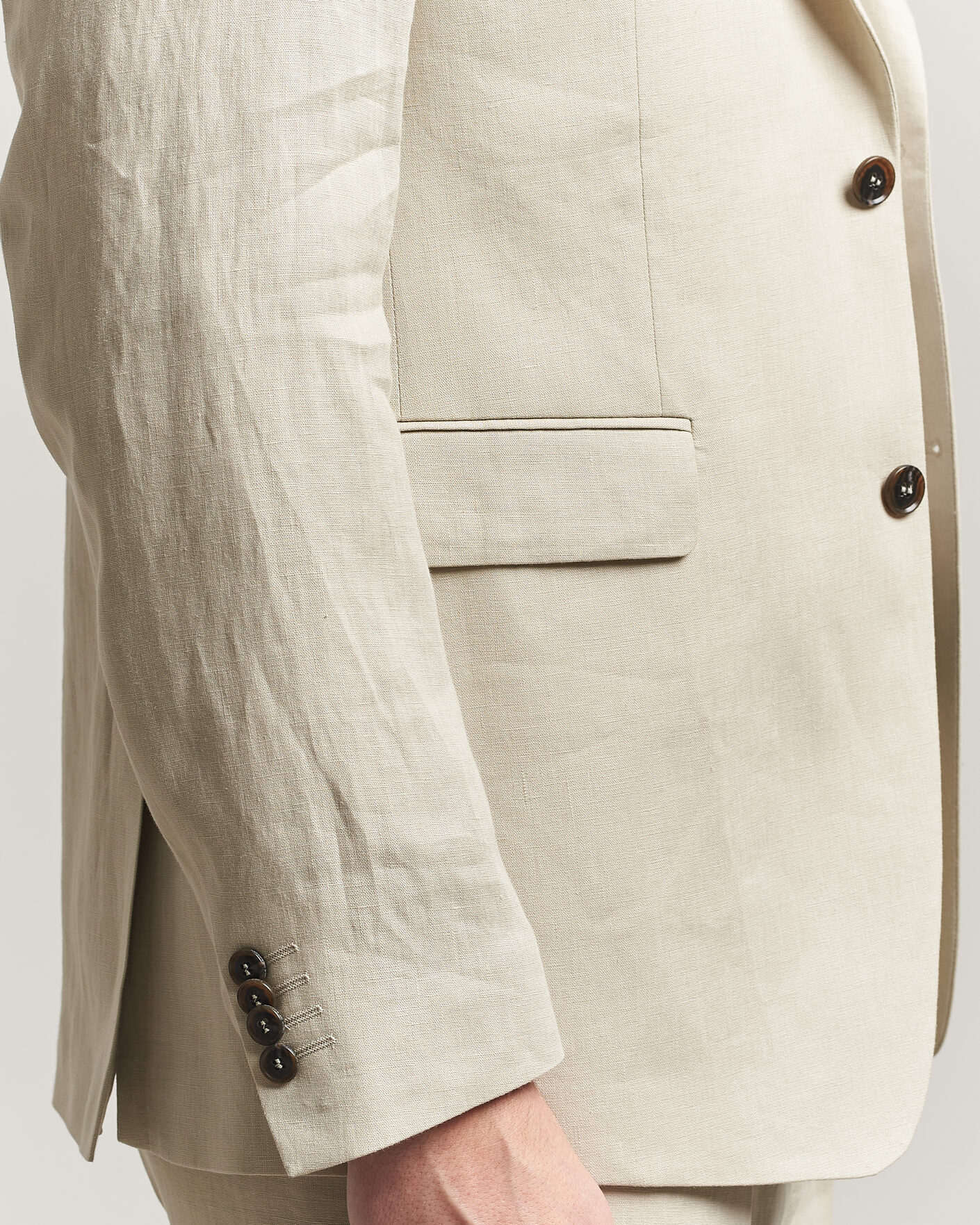Men | Blazers | Tiger of Sweden | Justin Linen Suit Blazer Cream Sand