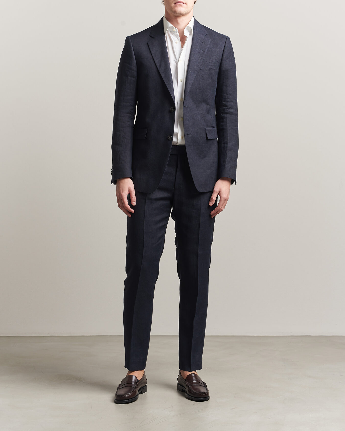 Men | Blazers | Tiger of Sweden | Justin Linen Suit Blazer Midnight Blue
