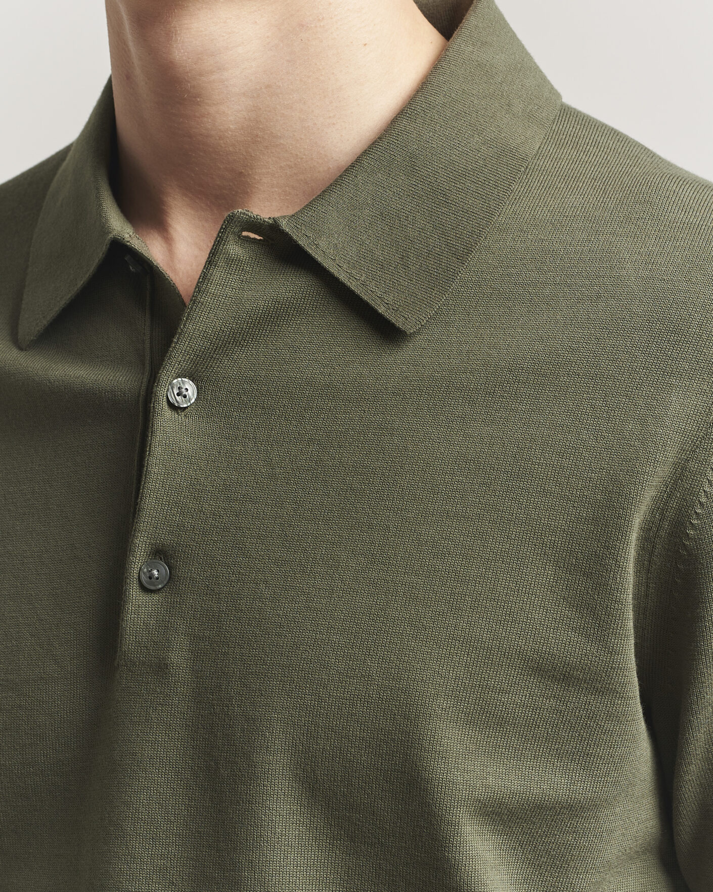 Men | Polo Shirts | Tiger of Sweden | Erros Cotton Knitted Polo Kalamata Green