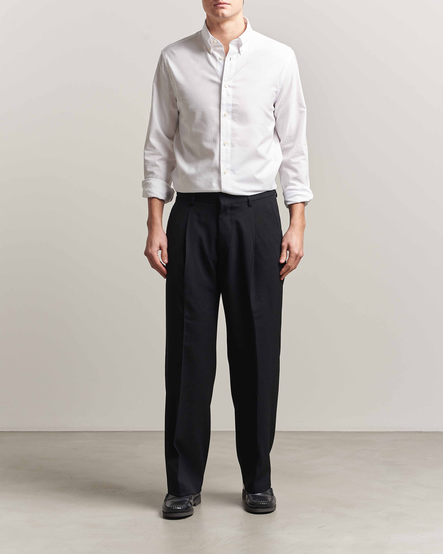 Men | Shirts | Tiger of Sweden | Bjorn Oxford Shirt Pure White