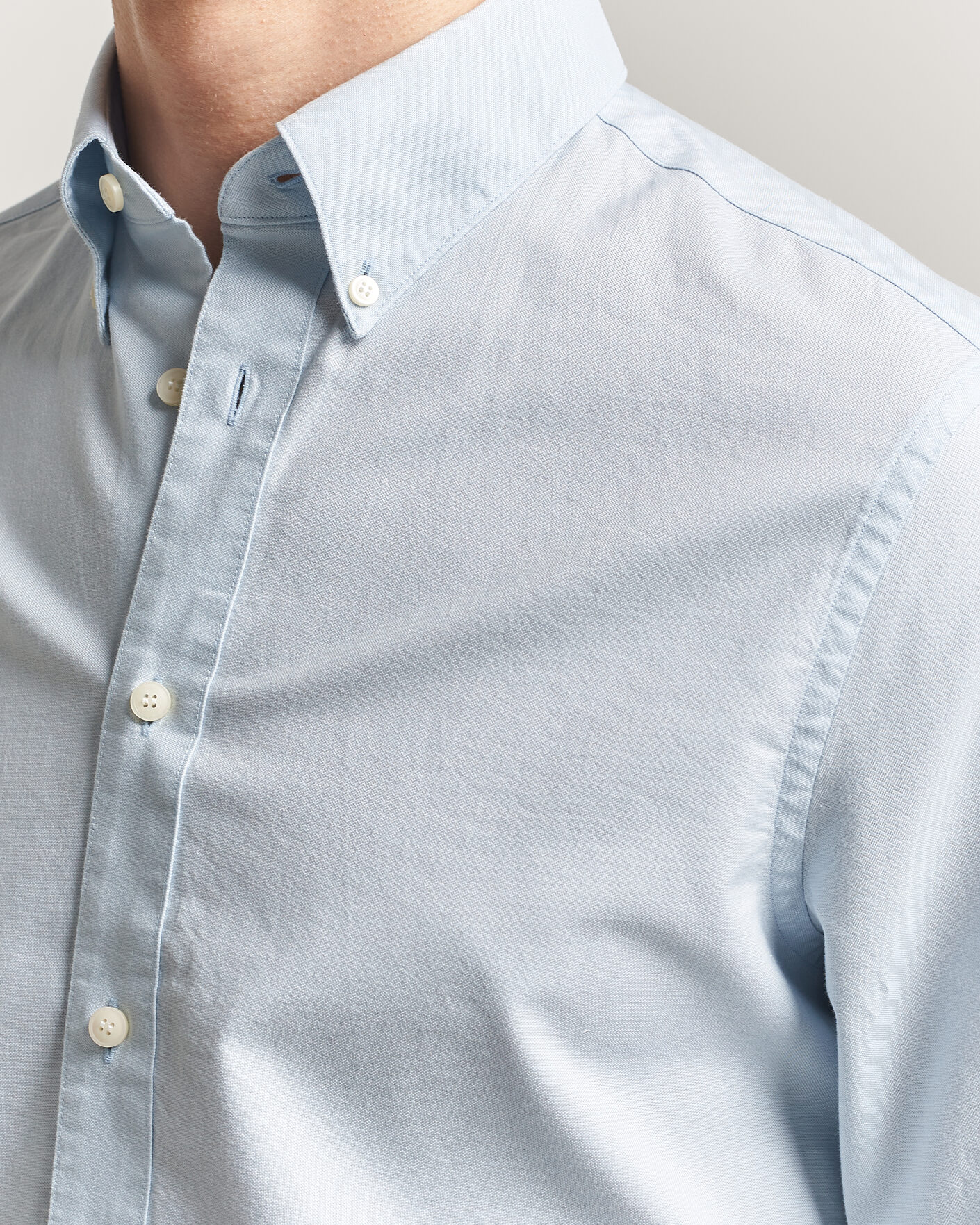 Men | Shirts | Tiger of Sweden | Bjorn Oxford Shirt Light Blue