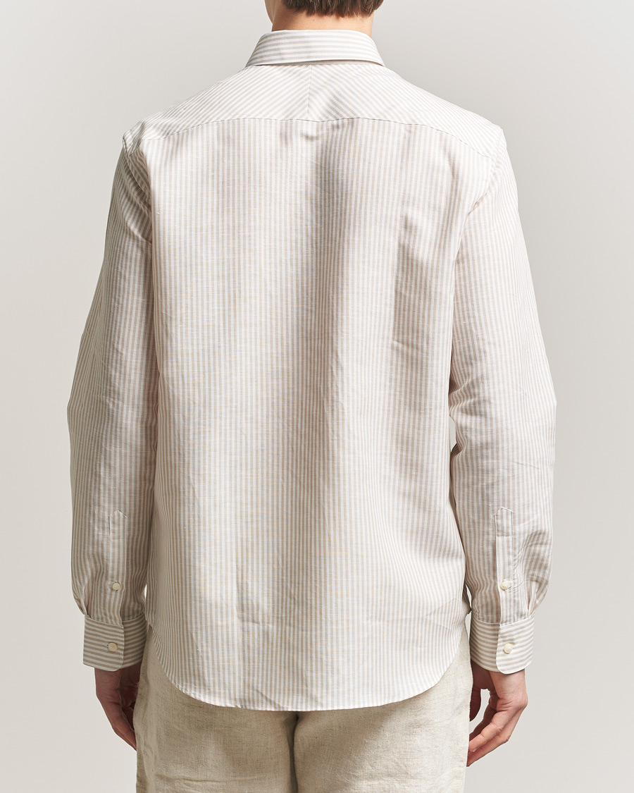 Men | Shirts | Tiger of Sweden | Bjorn Cotton/Linen Striped Shirt Tehina