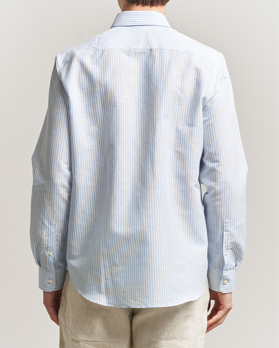 Men | Shirts | Tiger of Sweden | Bjorn Cotton/Linen Striped Shirt Heaven