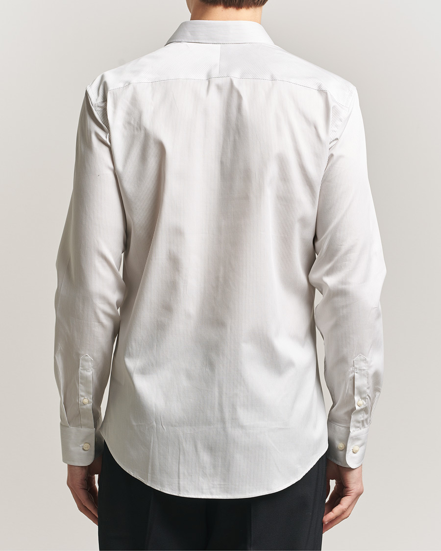 Men | Shirts | Tiger of Sweden | Adley Cotton Striped Shirt Seline Grey