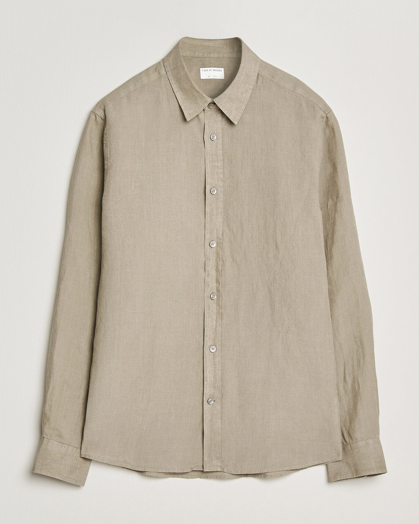 Men | Shirts | Tiger of Sweden | Spenser Linen Shirt Mole