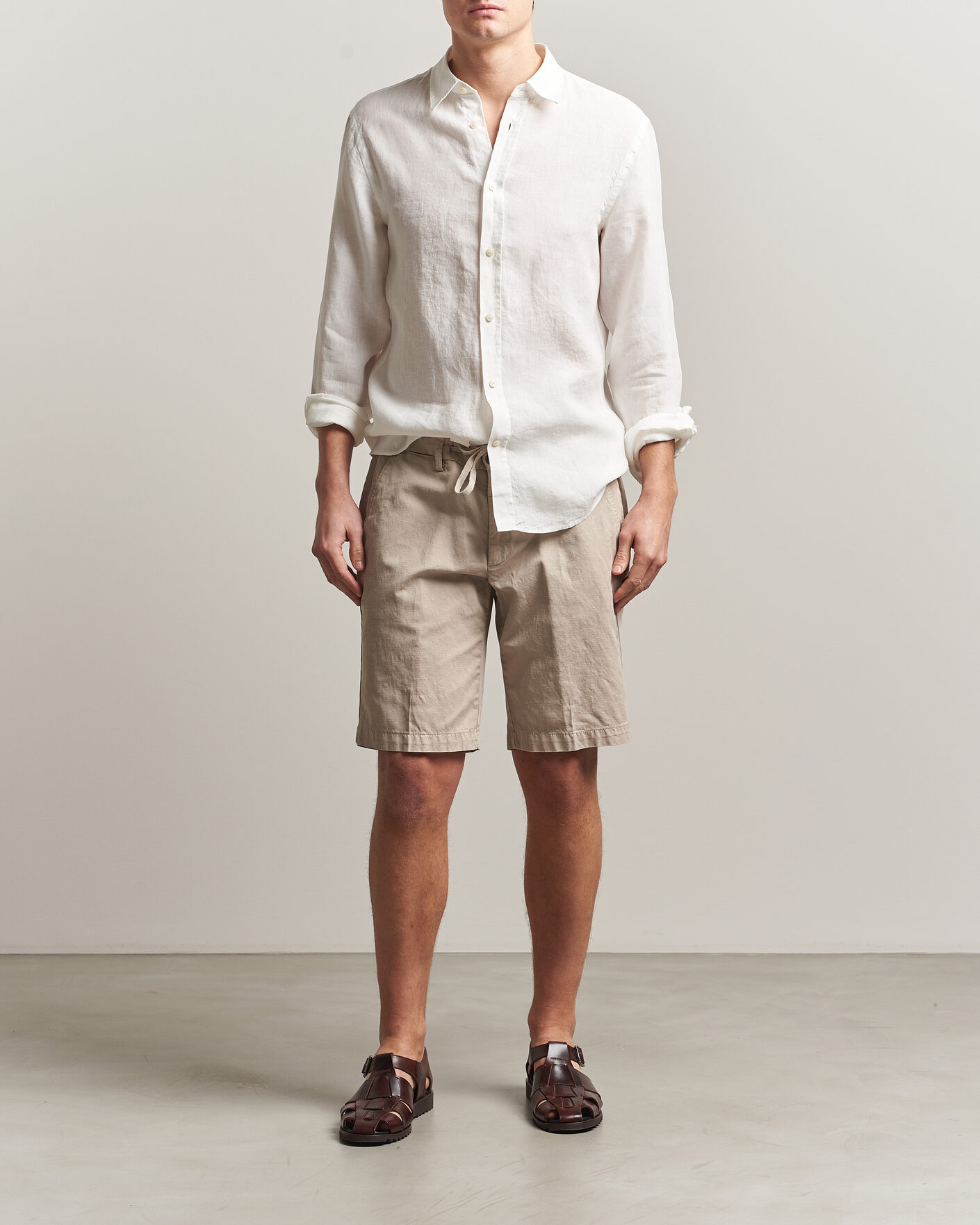 Men | Shirts | Tiger of Sweden | Spenser Linen Shirt Off White