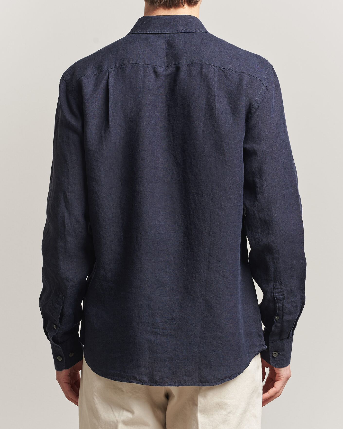 Men | Shirts | Tiger of Sweden | Spenser Linen Shirt Midnight Blue