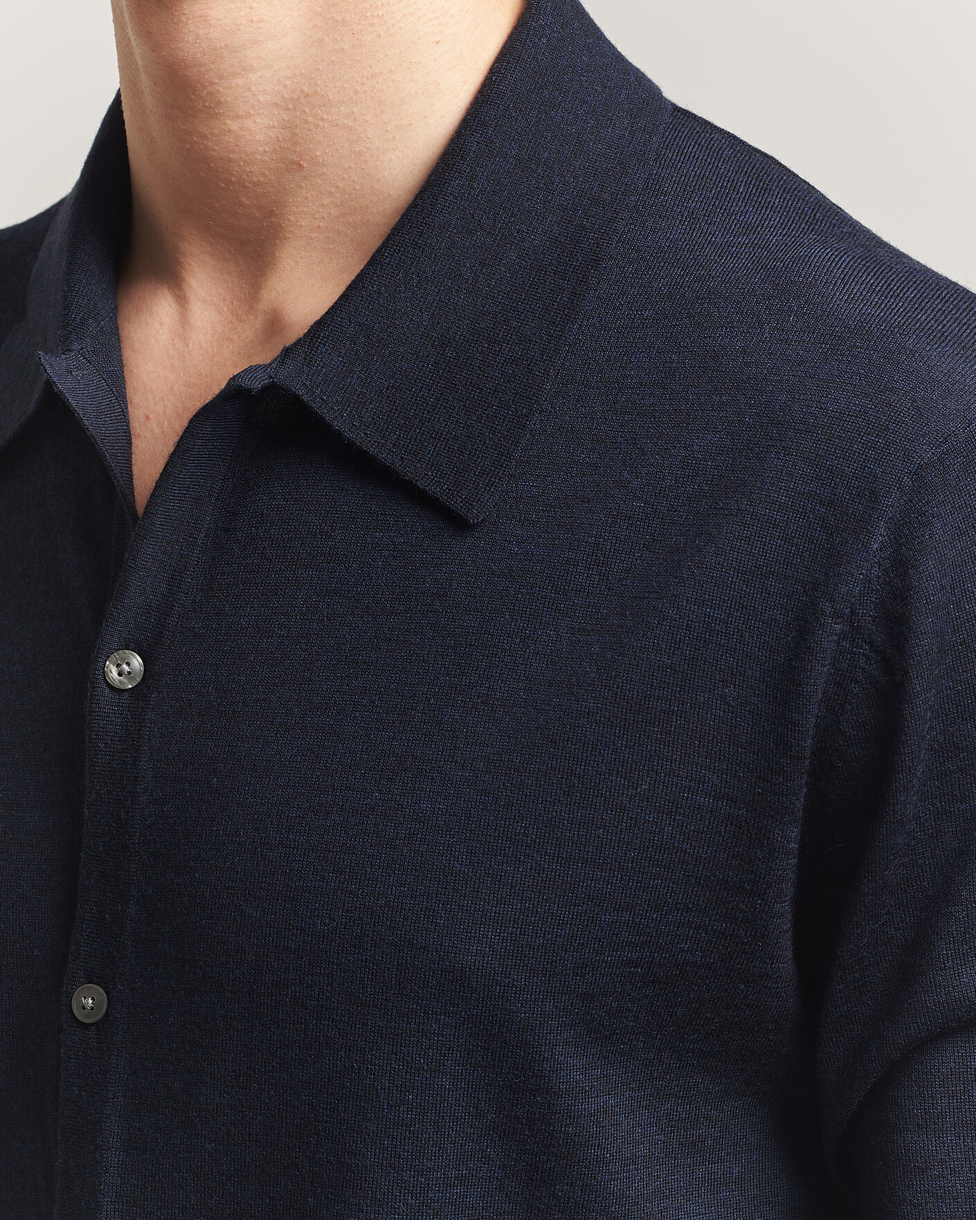 Men | Sweaters & Knitwear | Tiger of Sweden | Verklin Merino Knitted Cardigan Light Ink