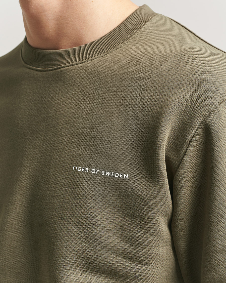 Men | Sweaters & Knitwear | Tiger of Sweden | Emerson Crew Neck Sweatshirt October Sage