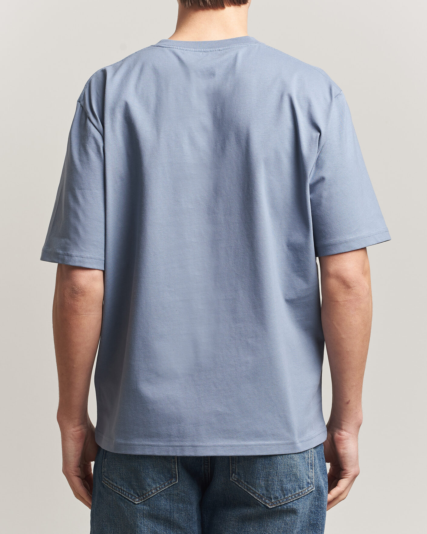 Men | T-Shirts | Tiger of Sweden | Pro Logo Crew Neck T-Shirt Dull Blue