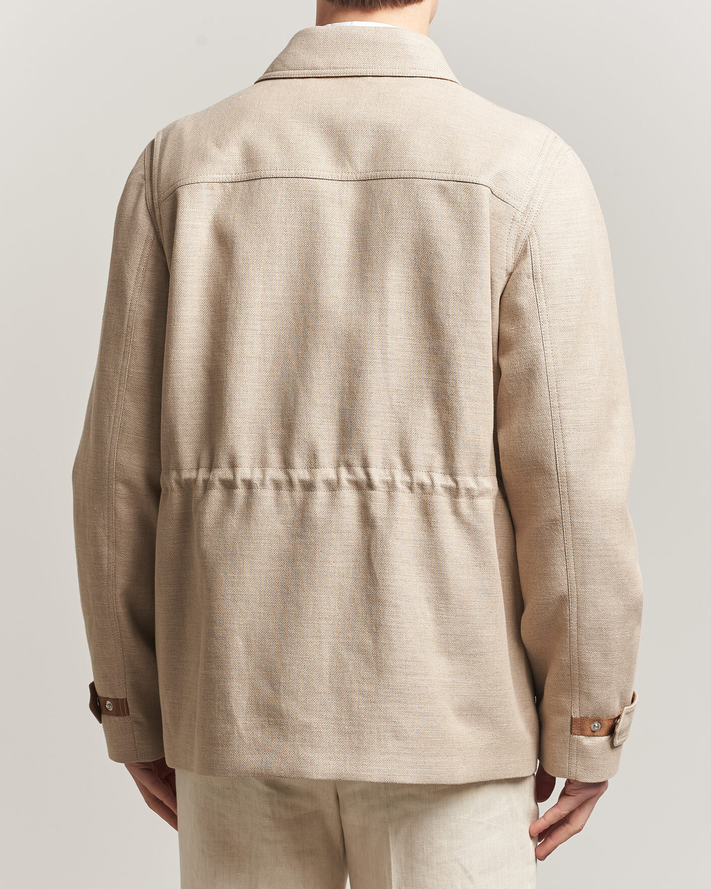 Men | Coats & Jackets | Tiger of Sweden | Sandser Cotton/Linen Field Jacket Soft Latte