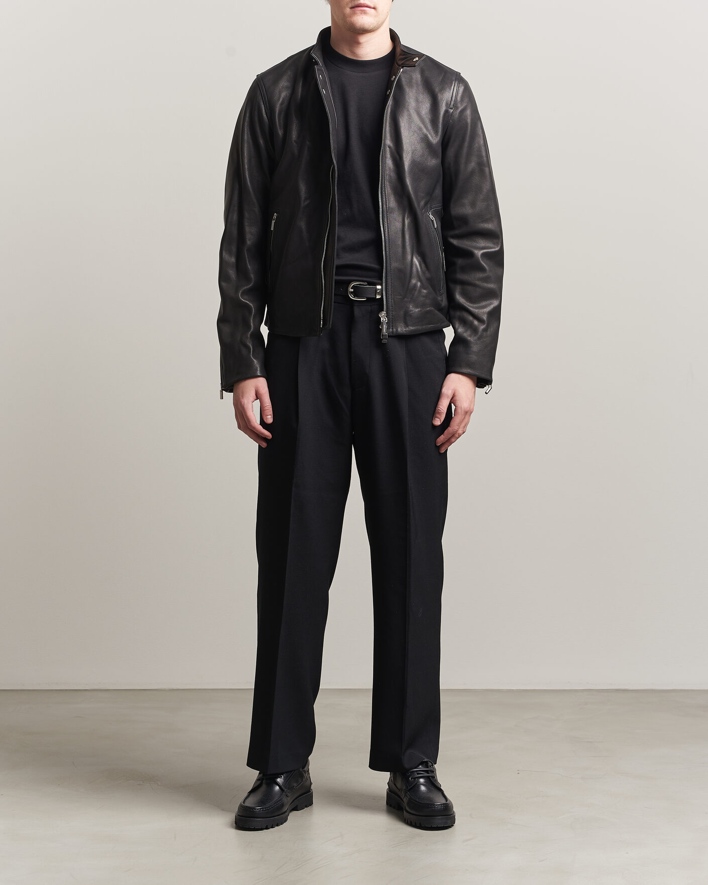 Men | Coats & Jackets | Tiger of Sweden | Reier Leather Jacket Black