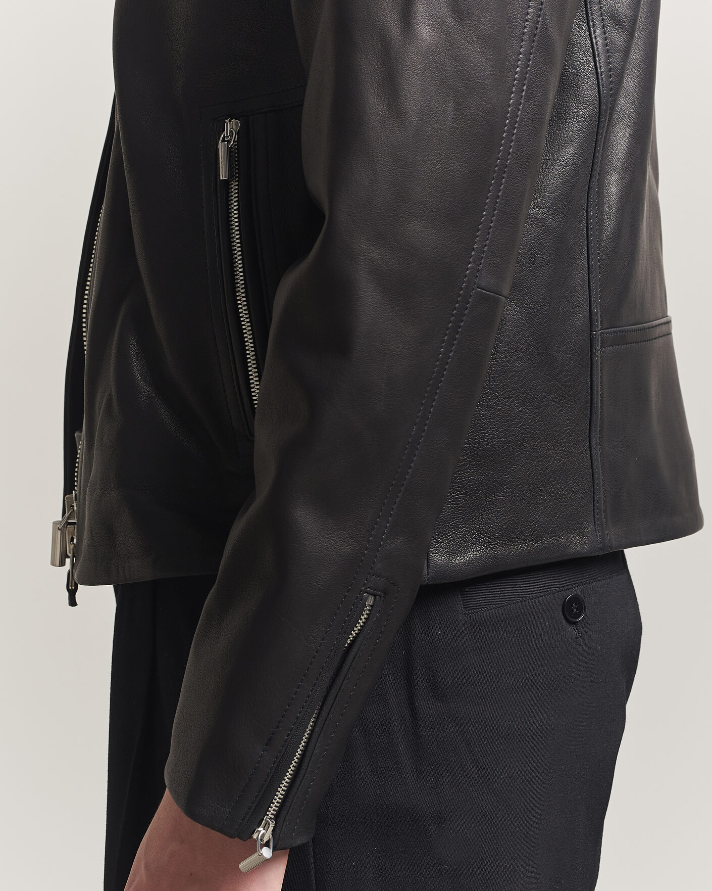 Men | Coats & Jackets | Tiger of Sweden | Reier Leather Jacket Black