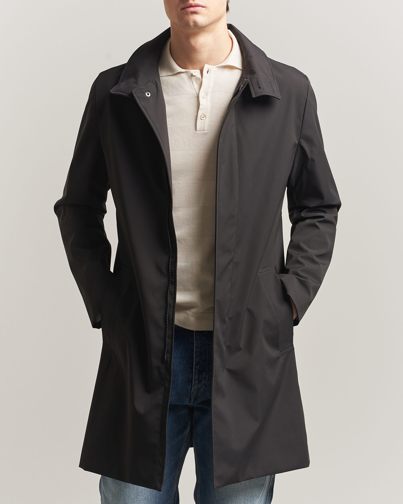 Sunflower Wool Winter Coat Navy at CareOfCarl.com
