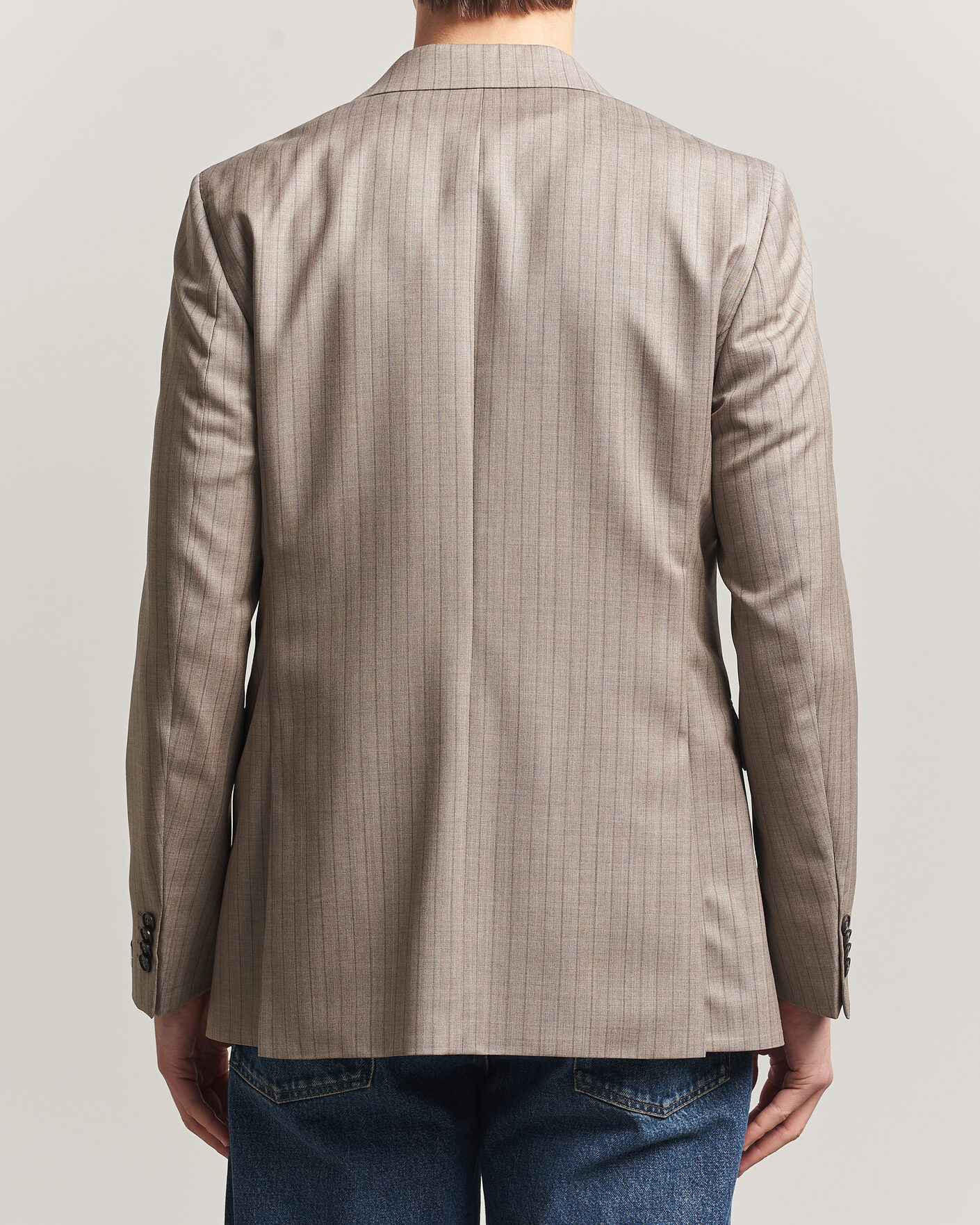 Men | Blazers | Tiger of Sweden | Ease Wool Pinstriped Blazer Clay