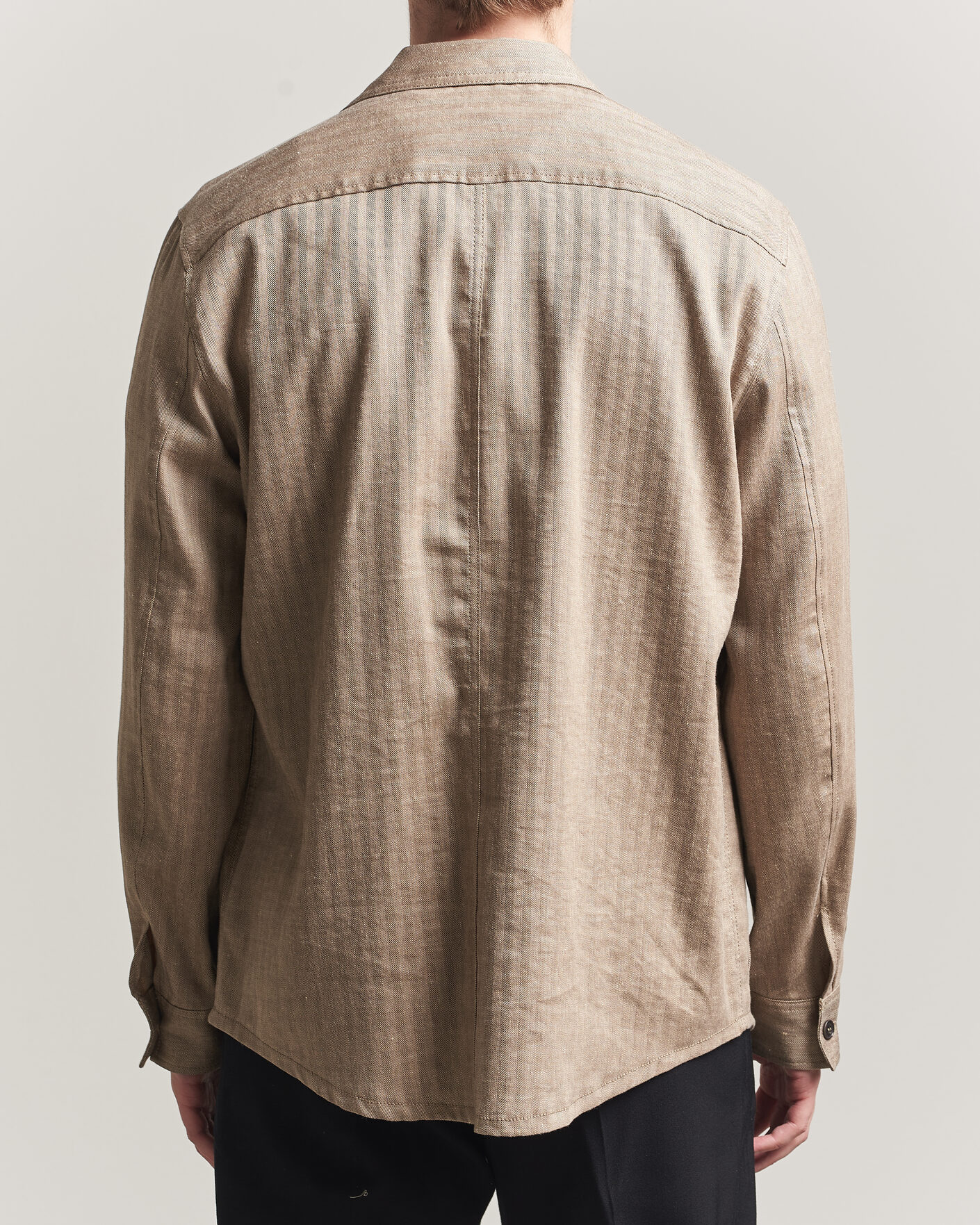Men | Shirts | Tiger of Sweden | Bishop Linen Overshirt Vintage Beige