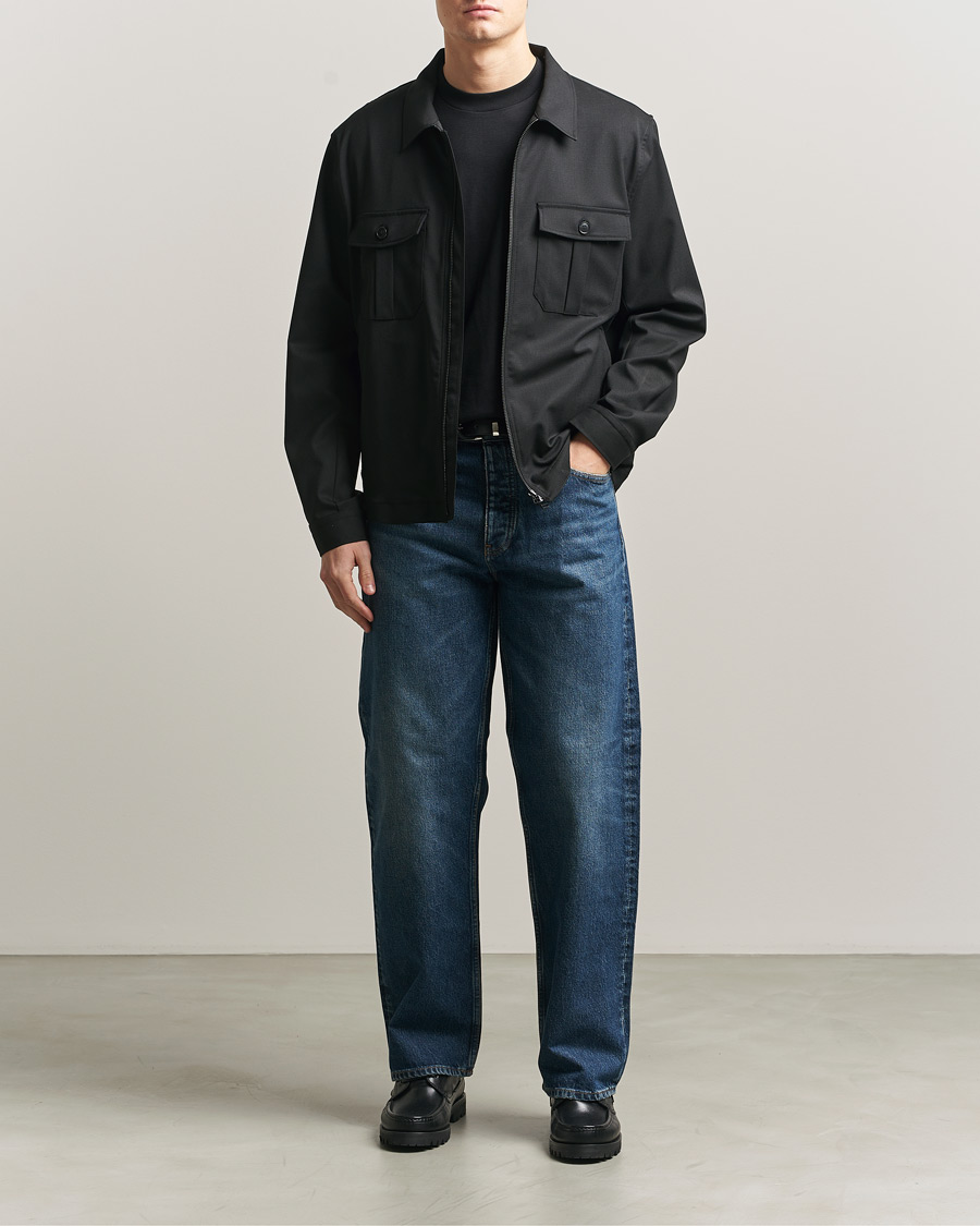 Men | Shirts | Tiger of Sweden | Barnaby Technical Overshirt Black